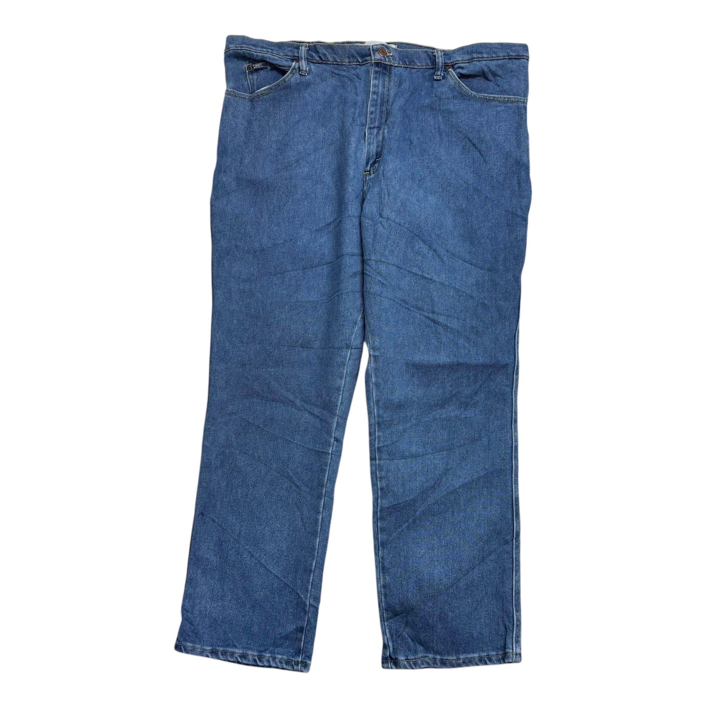 Lee Jeans W42 L30 Mens Mid Blue Regular Straight Fit Vintage Denim (E)