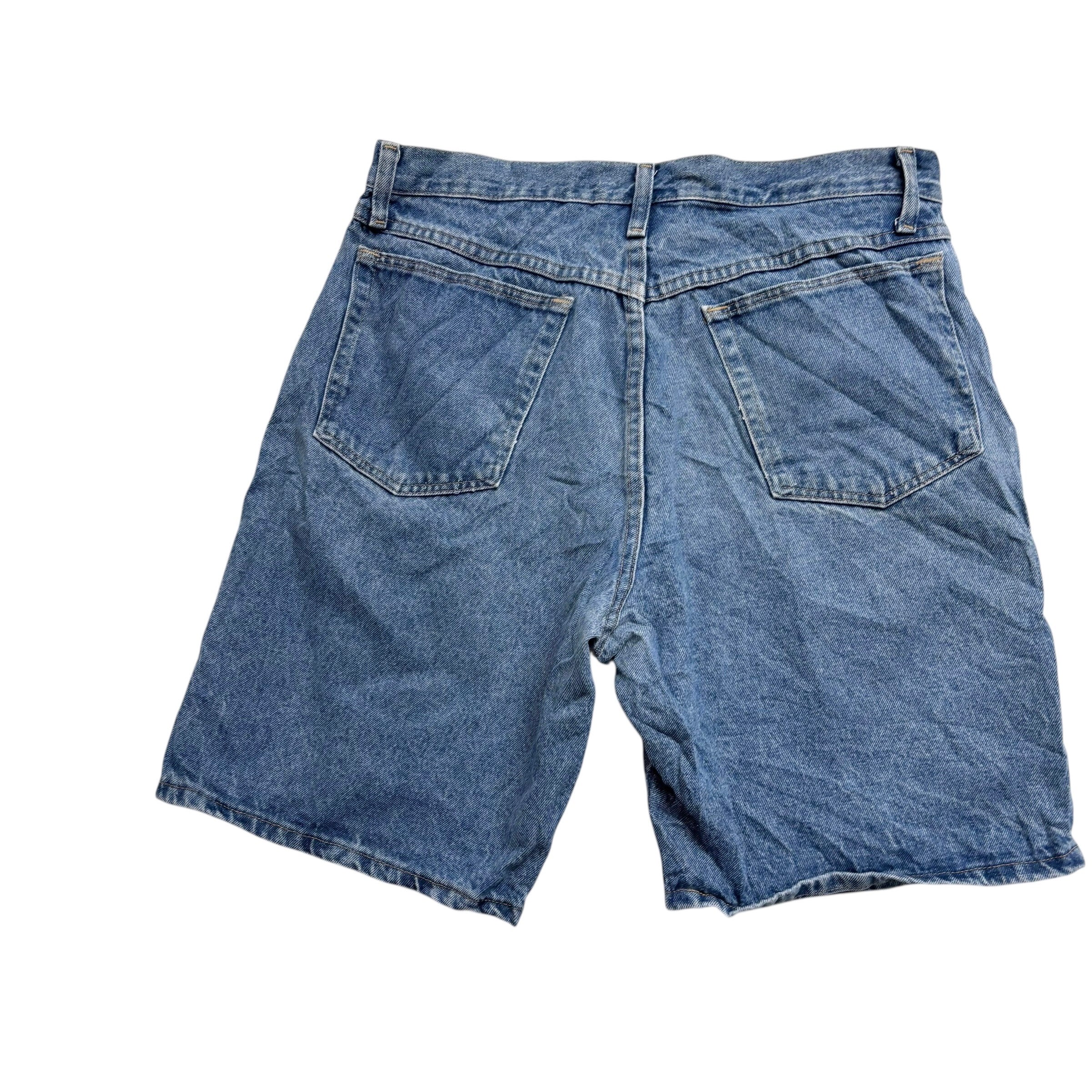 Vintage Wrangler Baggy Jorts W33 Mens Denim Shorts Mid Blue Relaxed Fit