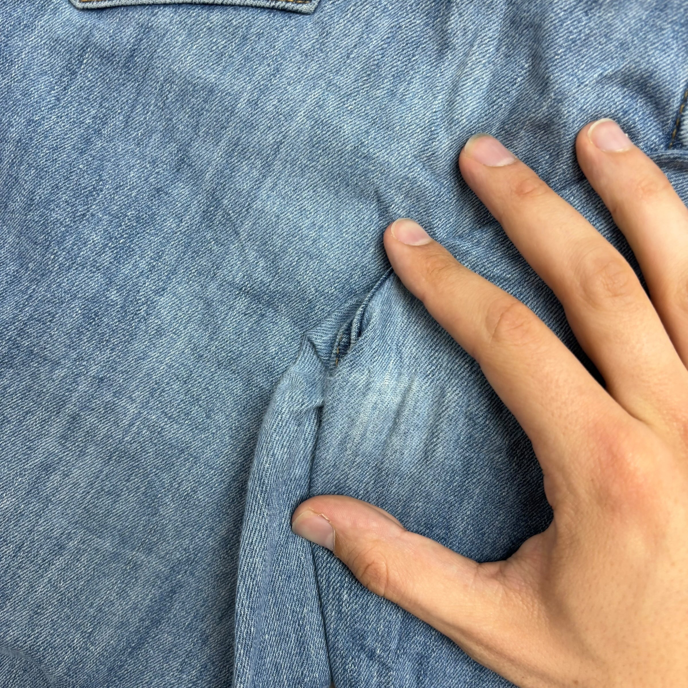 Levis 541 Jeans W40 L30 Mens Mid Blue Athletic Tapered Fit Stretch Denim