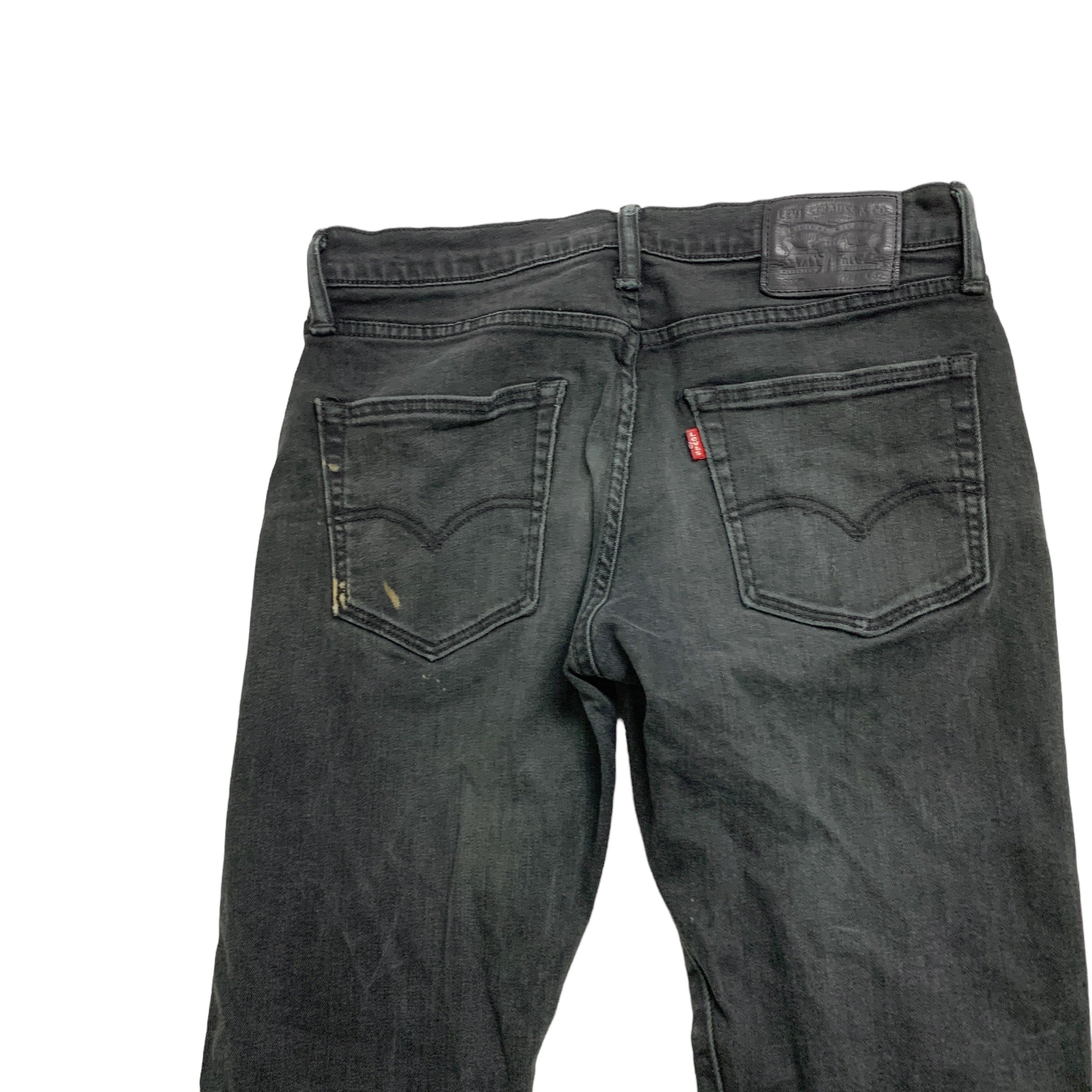 Levis 502 Jeans W32 L30 Mens Black Regular Taper Fit Stretch Denim