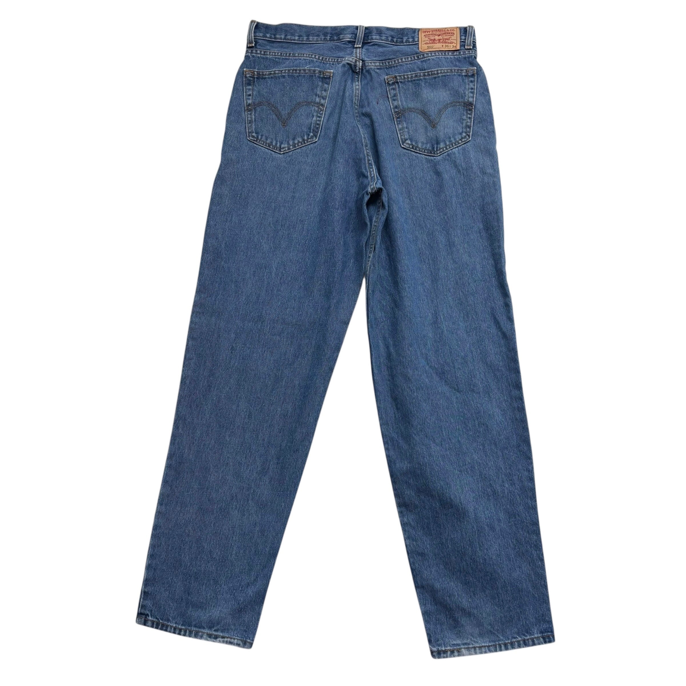 Levis 560 Jeans W36 L34 Mens Mid Blue Baggy Relaxed Comfort Vintage Denim