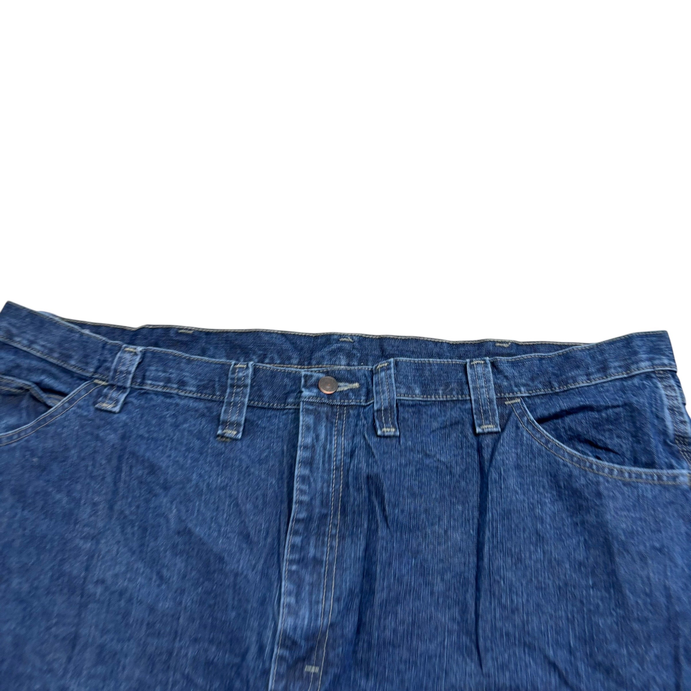 Wrangler Jorts W46 Mens Dark Blue Denim Shorts Relaxed Baggy Carpenter (E)