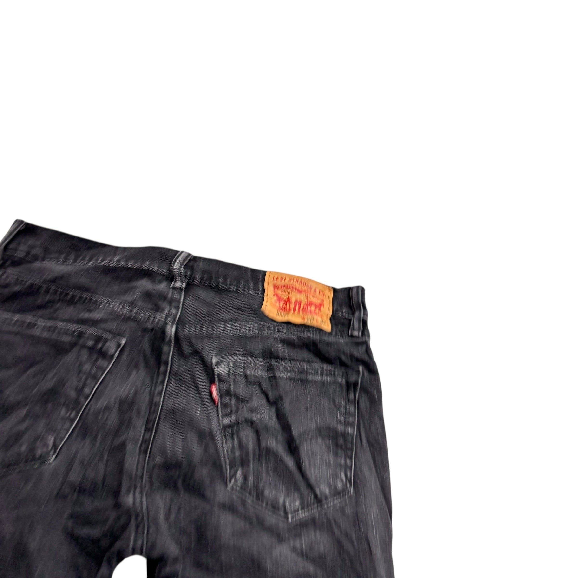 Levis 559 Jeans W30 L32 Mens Black Regular Straight Fit Stretch Denim