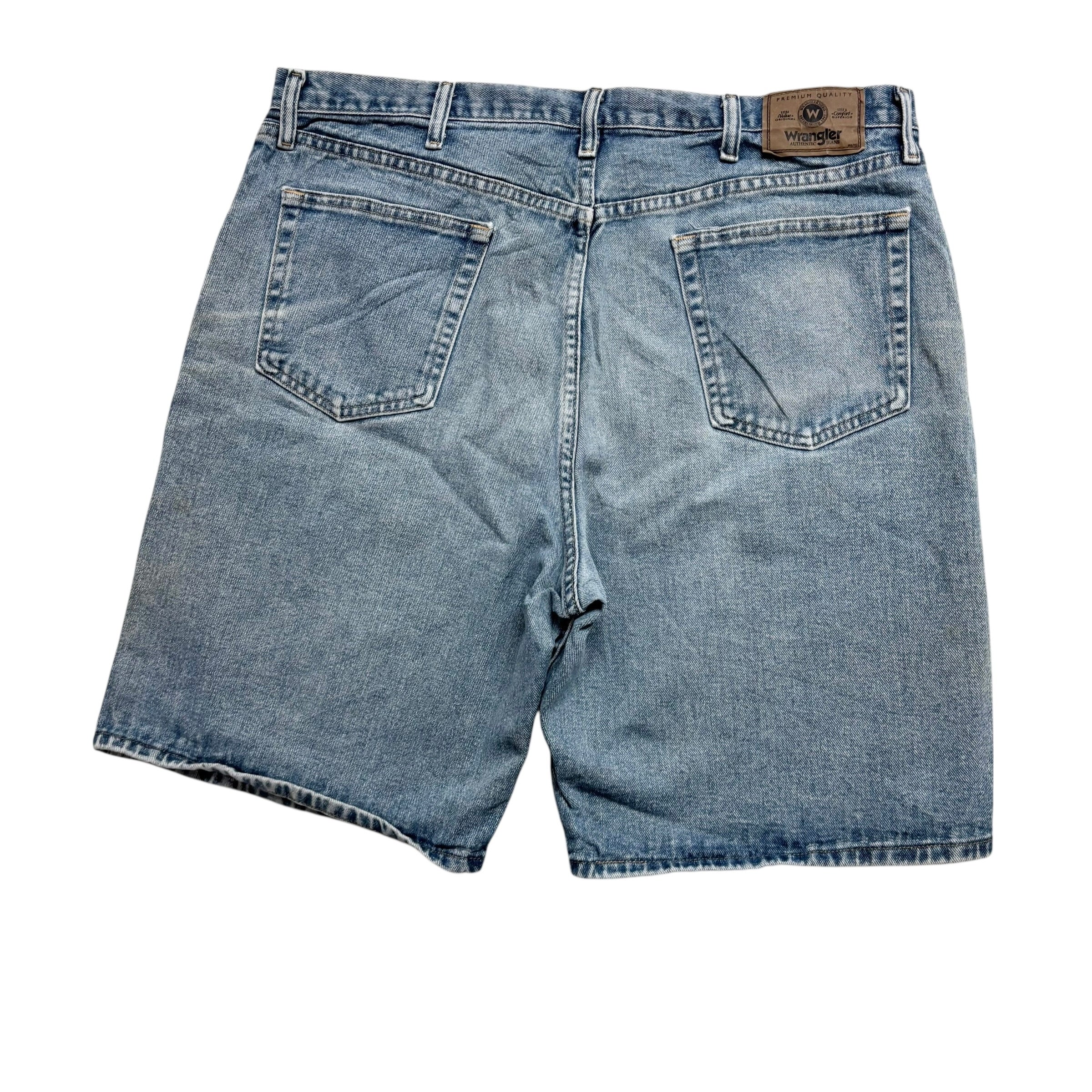 Wrangler Baggy Jorts W38 Mens Denim Shorts Mid Blue Relaxed Fit Vintage