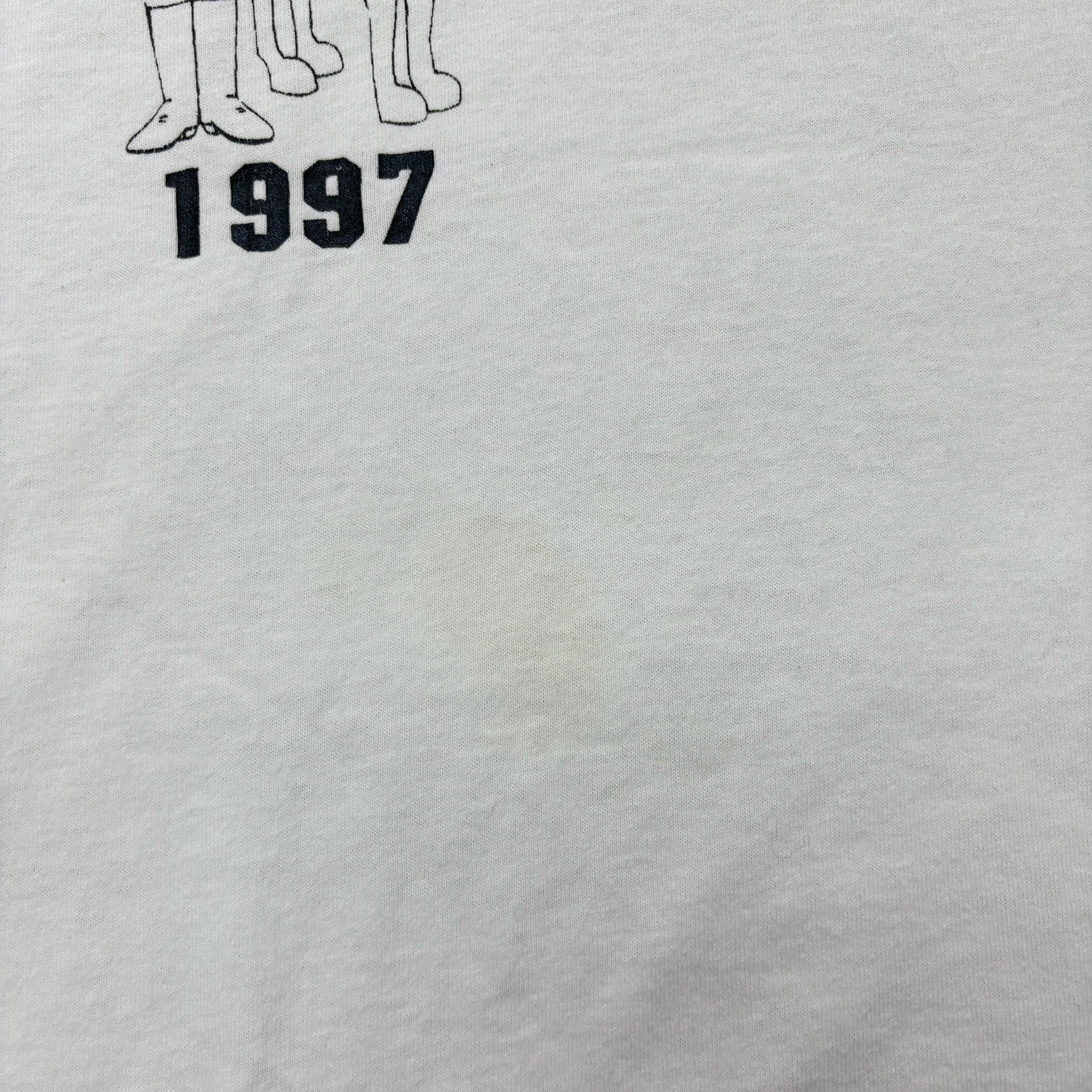 Vintage T Shirt Mens Large White Single Stitch Graphic Print 90s USA