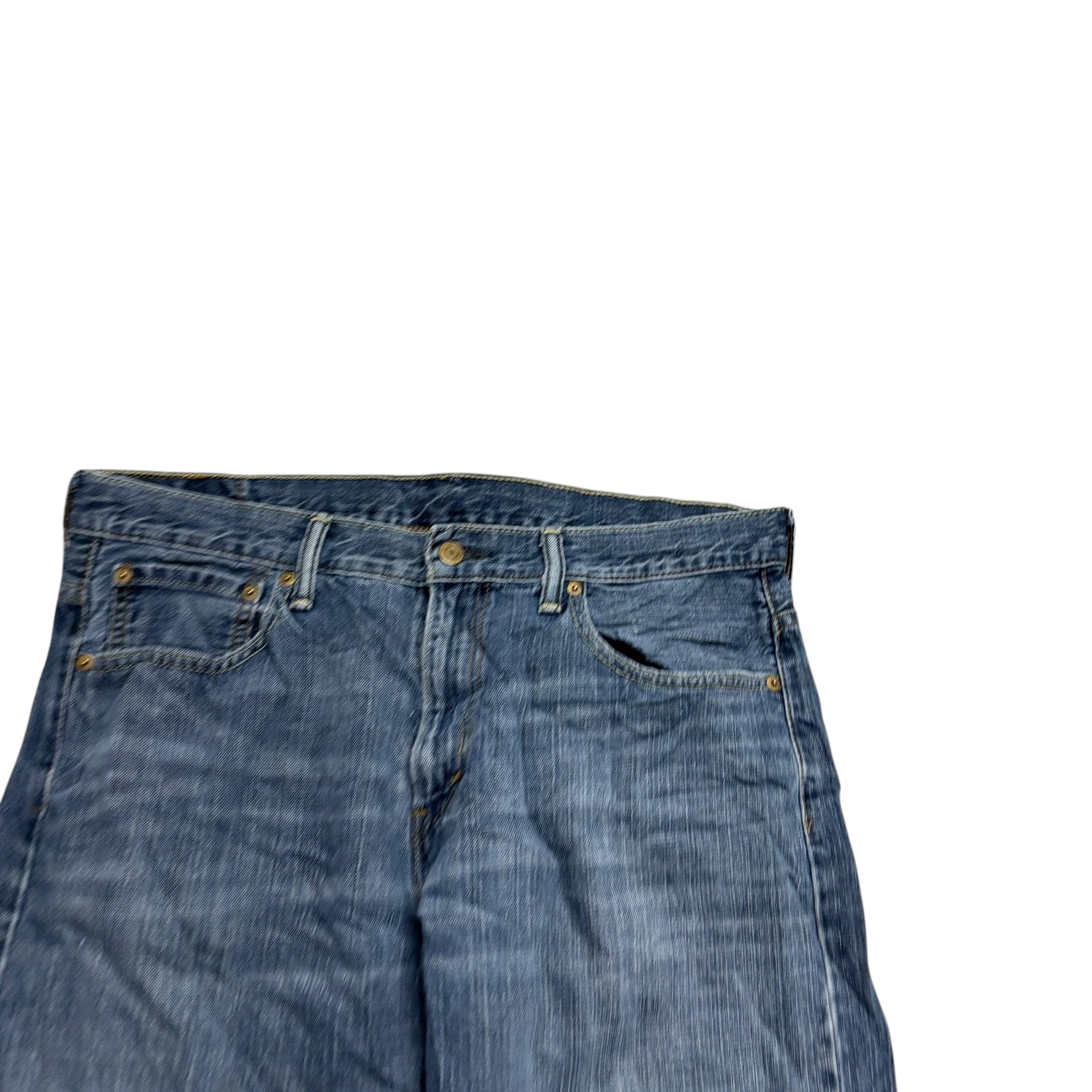 Levis 569 Jeans W34 L29 Mens Mid Blue Baggy Relaxed Straight Fit Denim