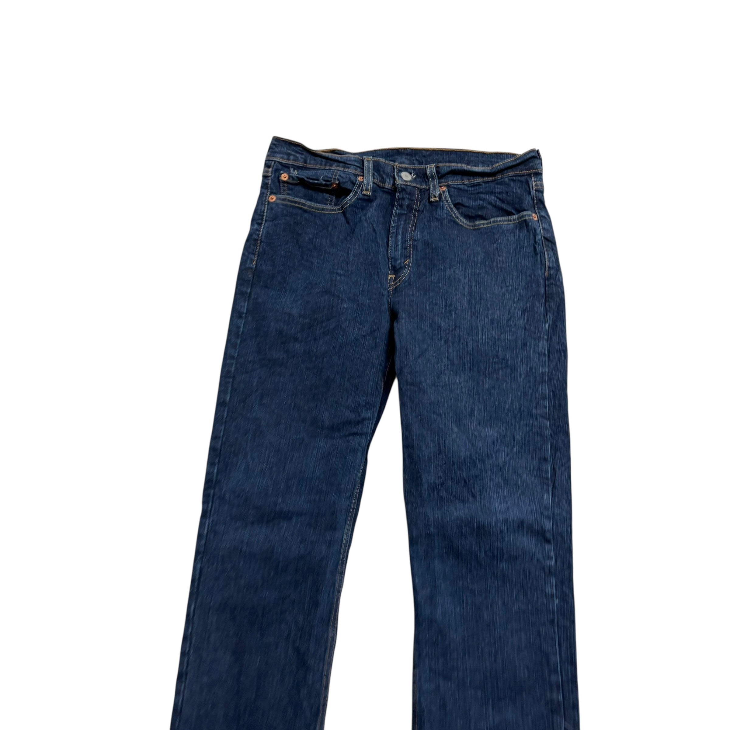 Levis 514 Jeans W32 L32 Mens Dark Blue Regular Straight Fit Stretch Denim (E)