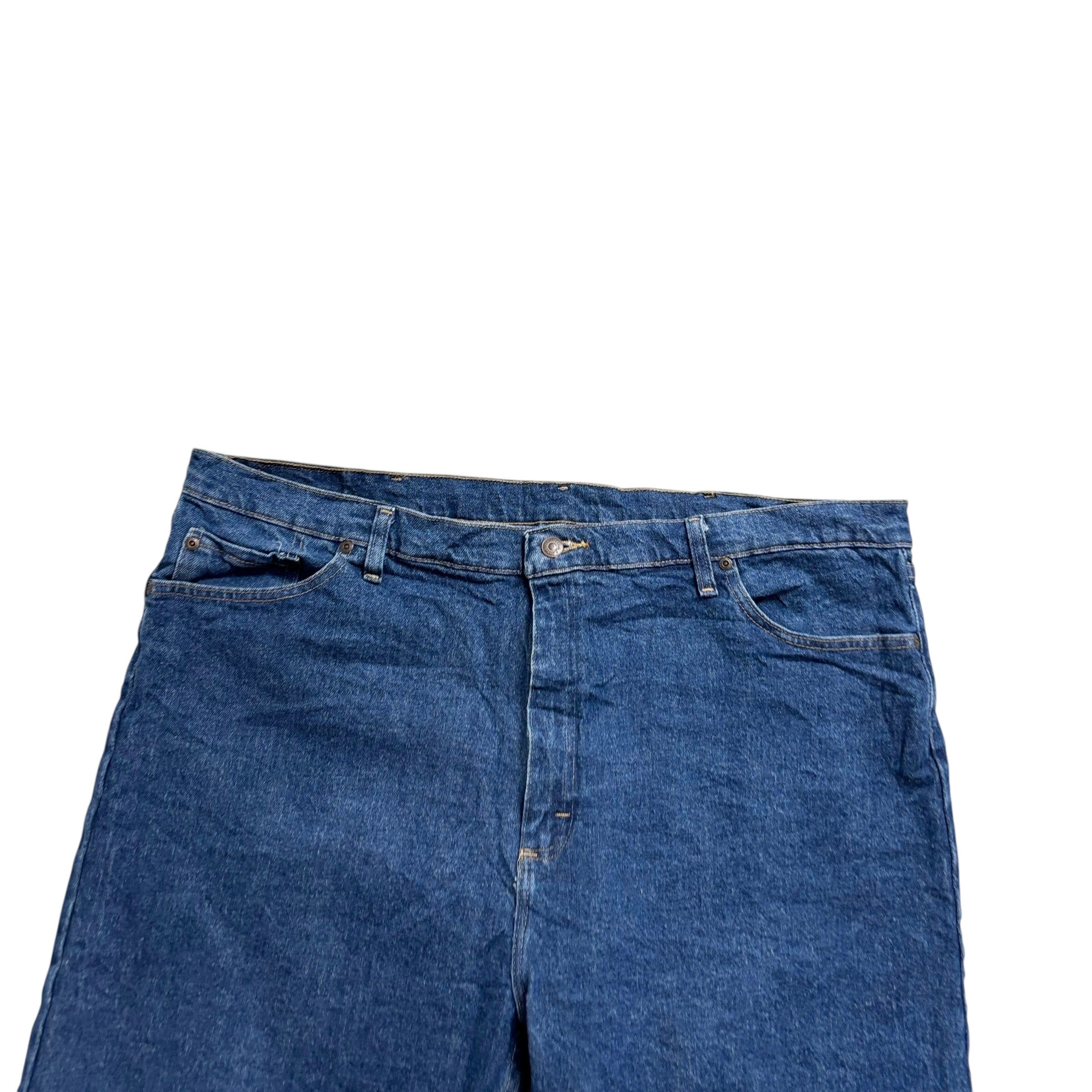 Wrangler Baggy Jorts W42 Mens Denim Shorts Dark Blue Relaxed Fit Stretch (E)