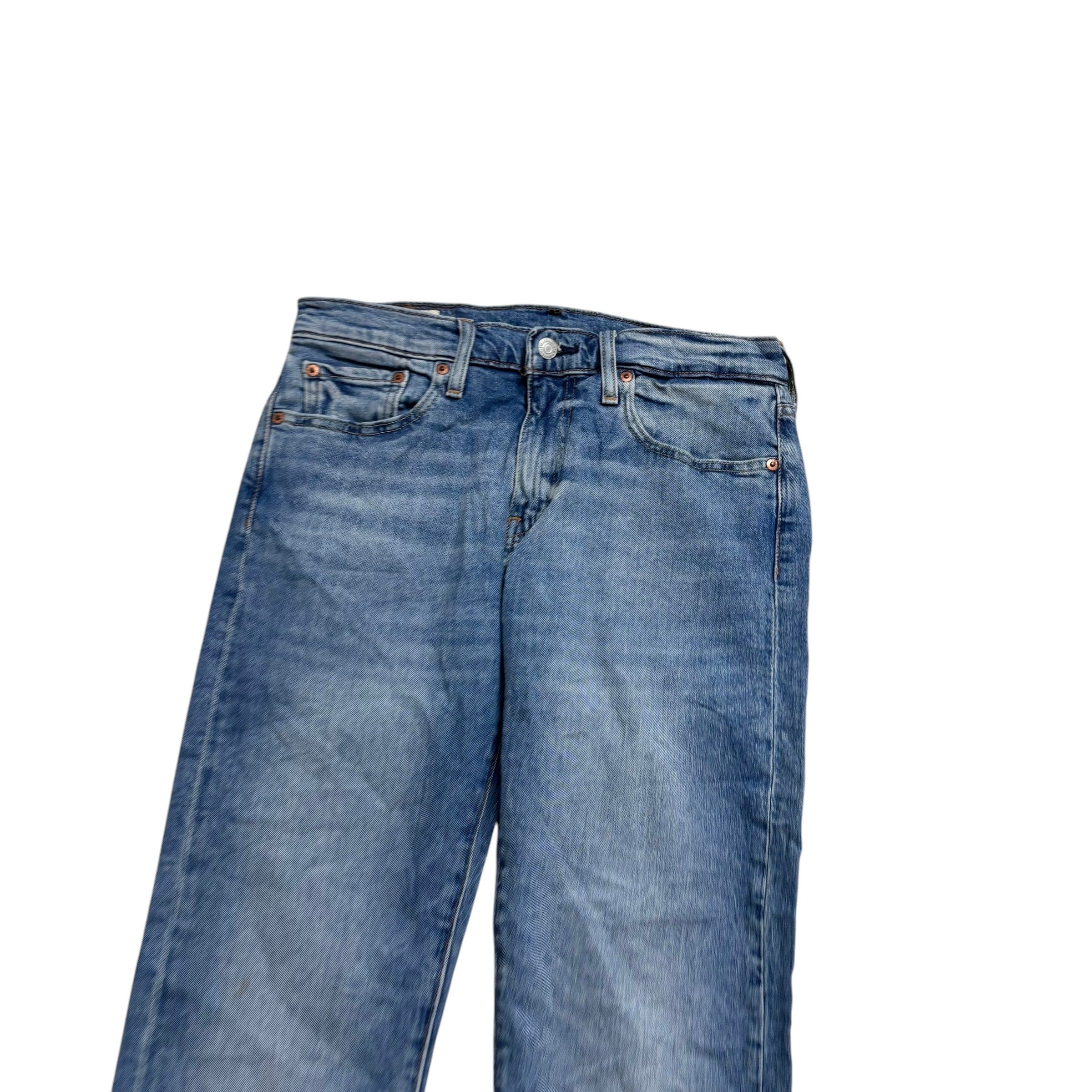 Levis 502 Jeans W30 L26 Mens Light Blue Regular Tapered Fit Stretch Denim (E)