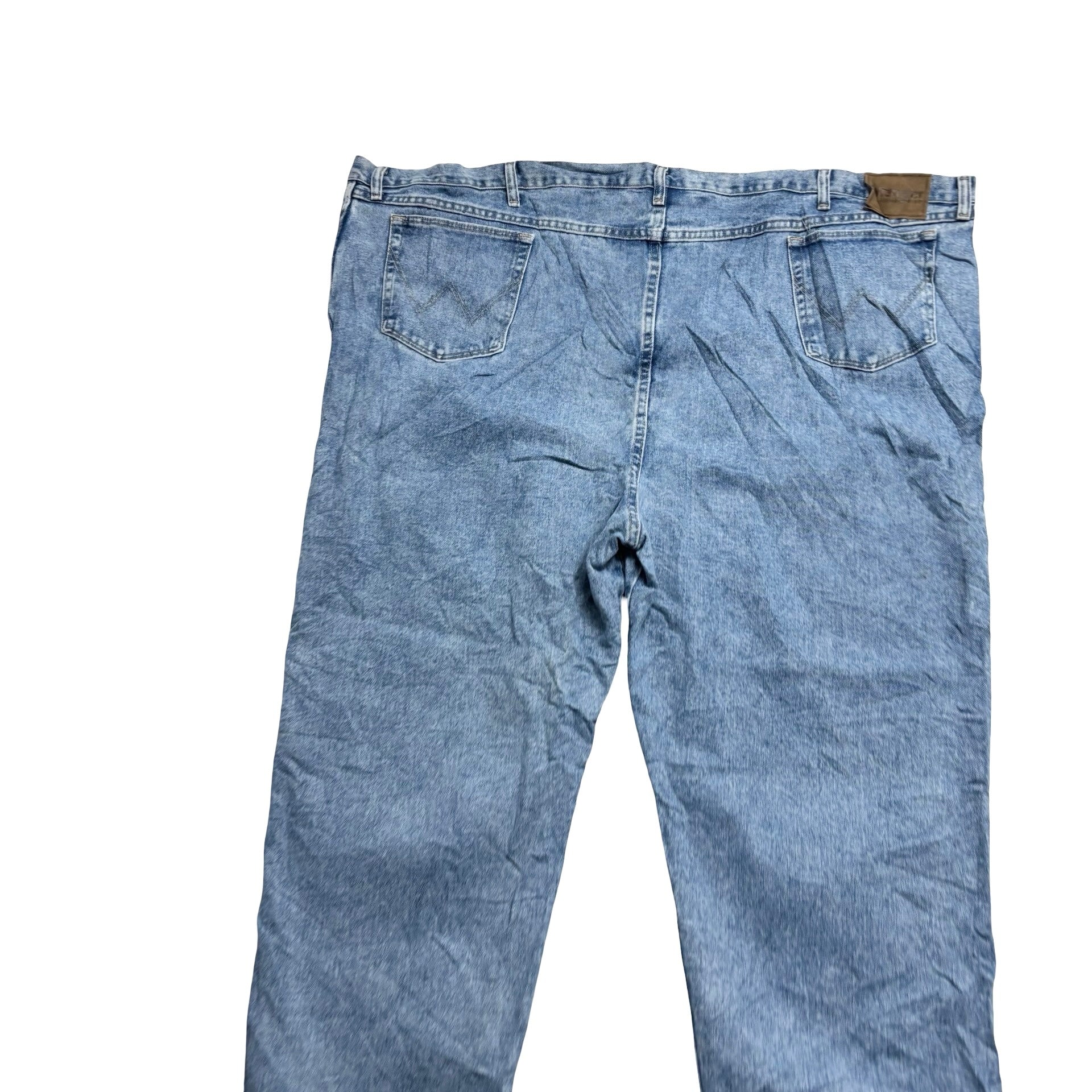 Wrangler Jeans W58 L30 Mens Light Blue Relaxed Straight Fit Vintage Denim (E)