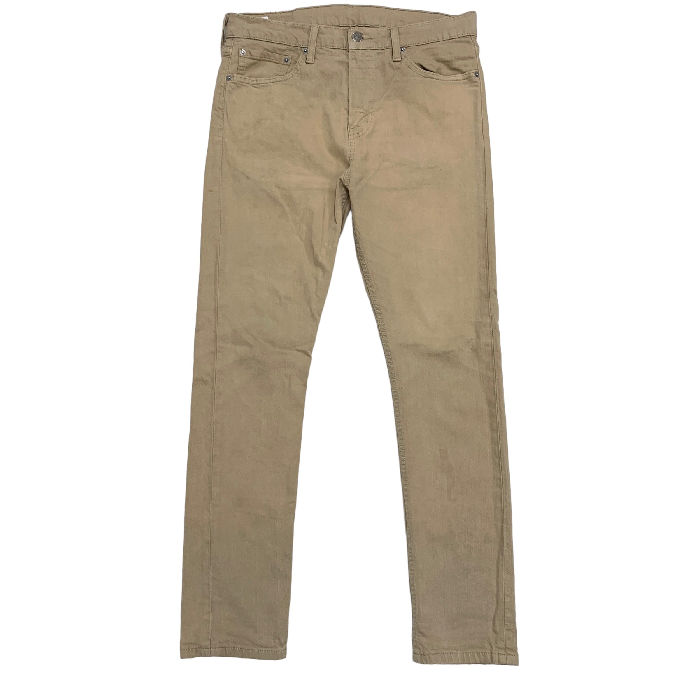 Levis 510 Trousers W33 L30 Mens Beige Tan Skinny Fit Stretch Cotton Pants