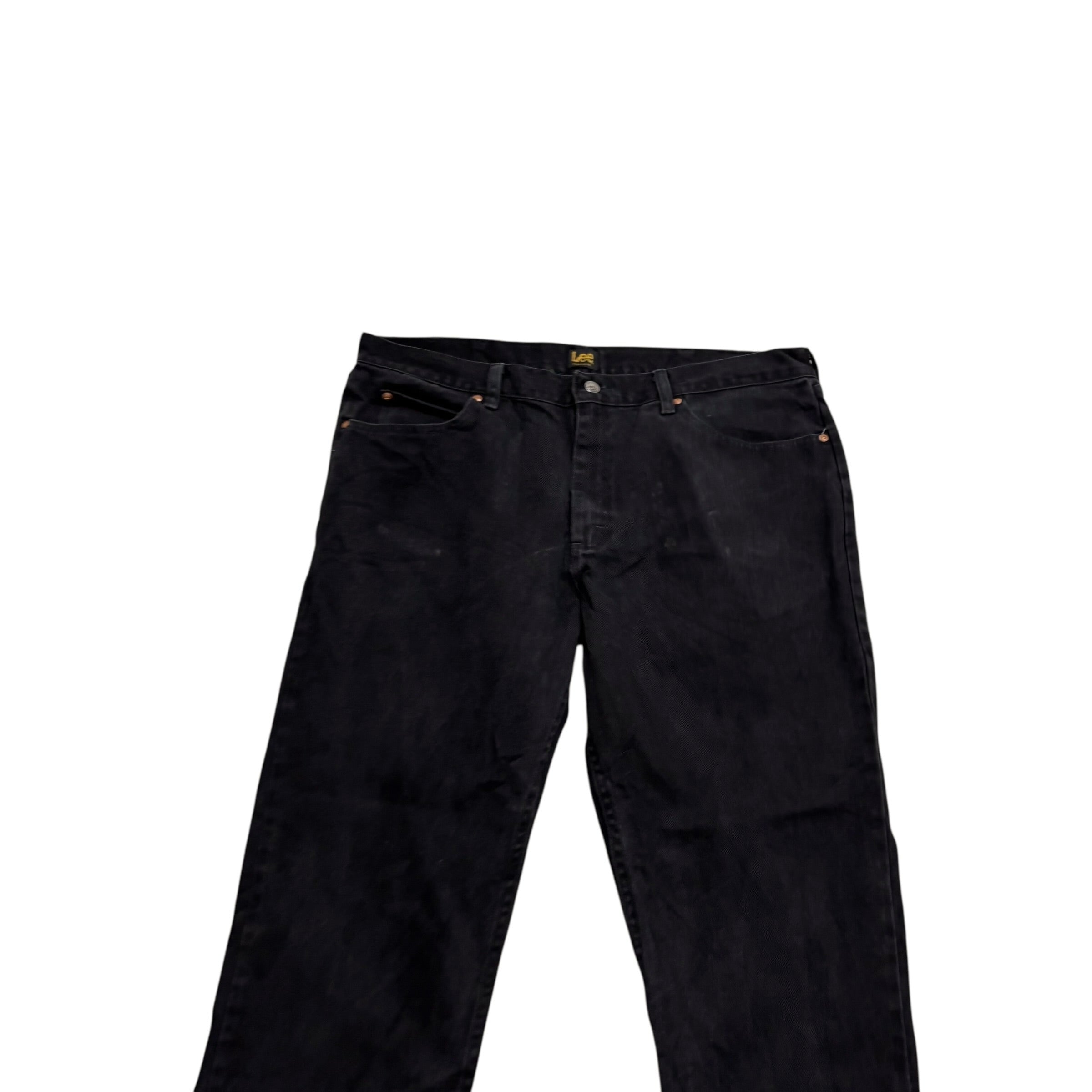 Wrangler Jeans W40 L32 Mens Black Regular Straight Fit Denim (F)