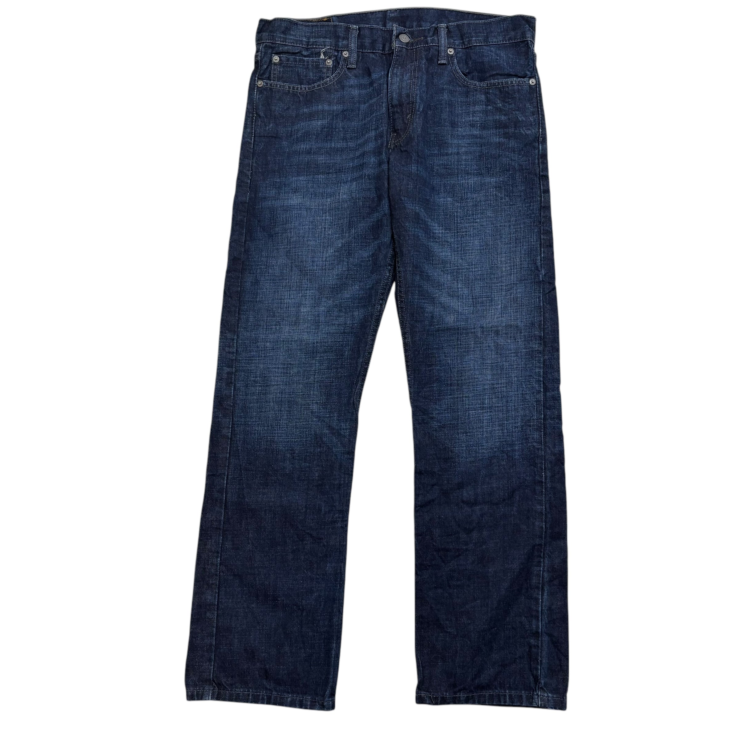 Levis 514 Jeans W34 L32 Mens Dark Blue Regular Straight Fit Denim (E)