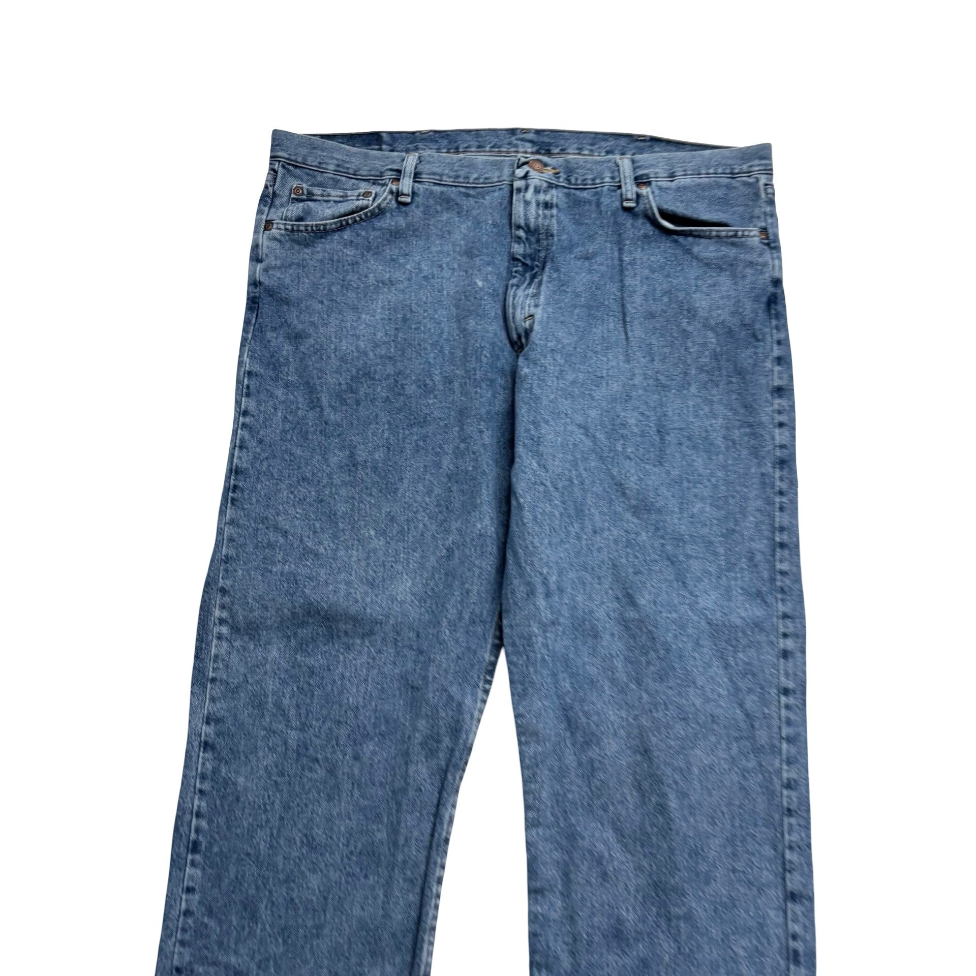 Wrangler Jeans W42 L30 Mens Light Blue Relaxed Straight Fit Denim (E)