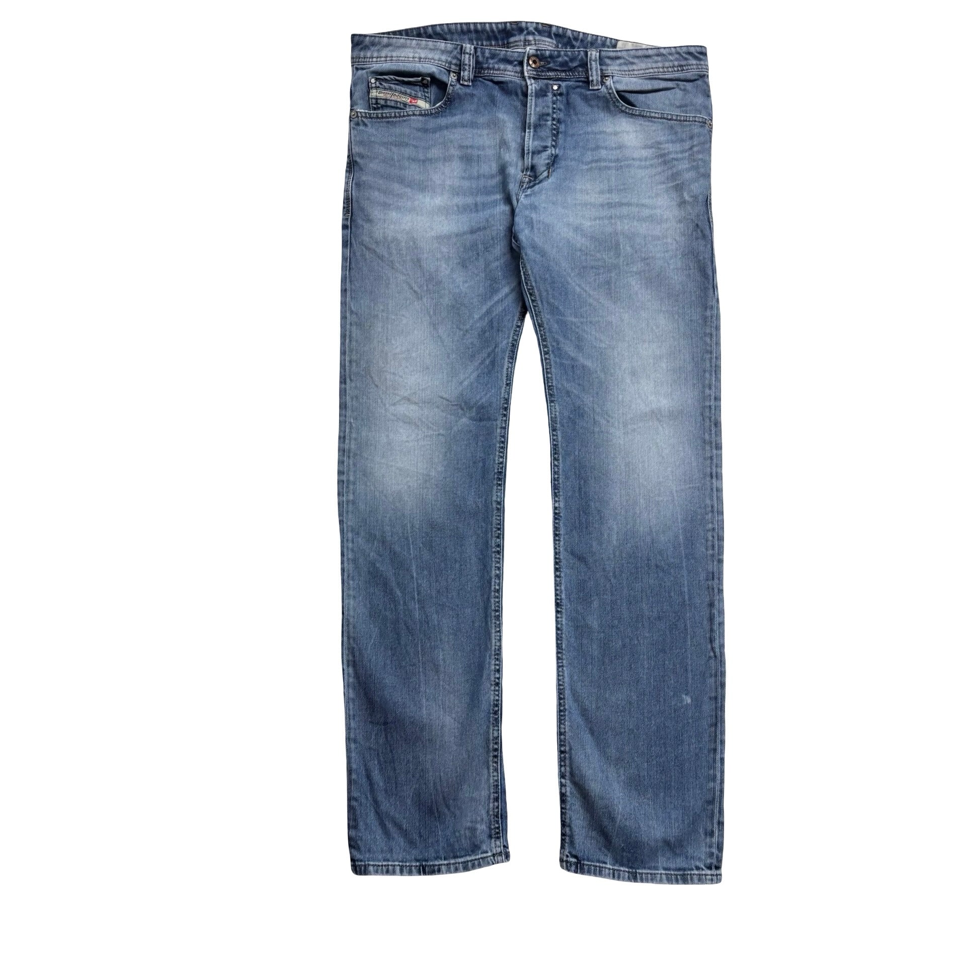 Diesel Safado Jeans W36 L32 Mens Mid Blue Slim Straight Fit Stretch Denim