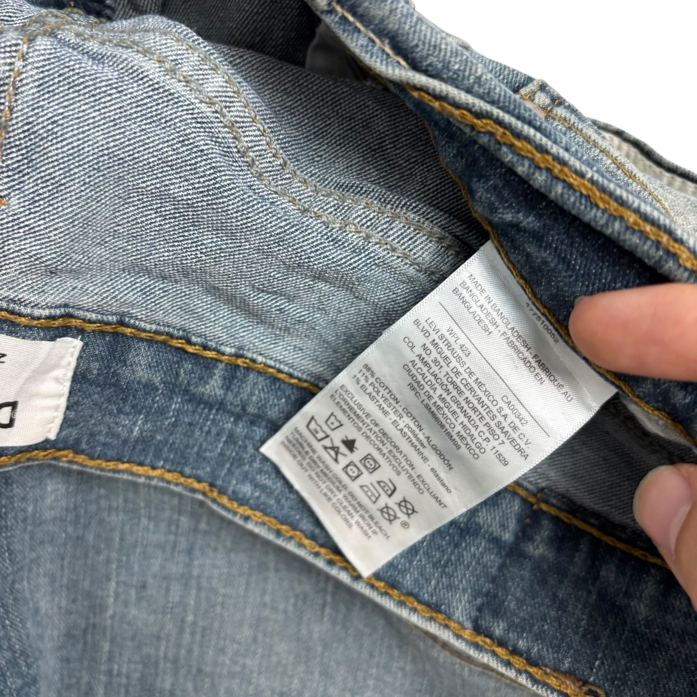 Levis Denizen Jeans W36 L31 Mens Blue Athletic Fit Stretch Denim (E)