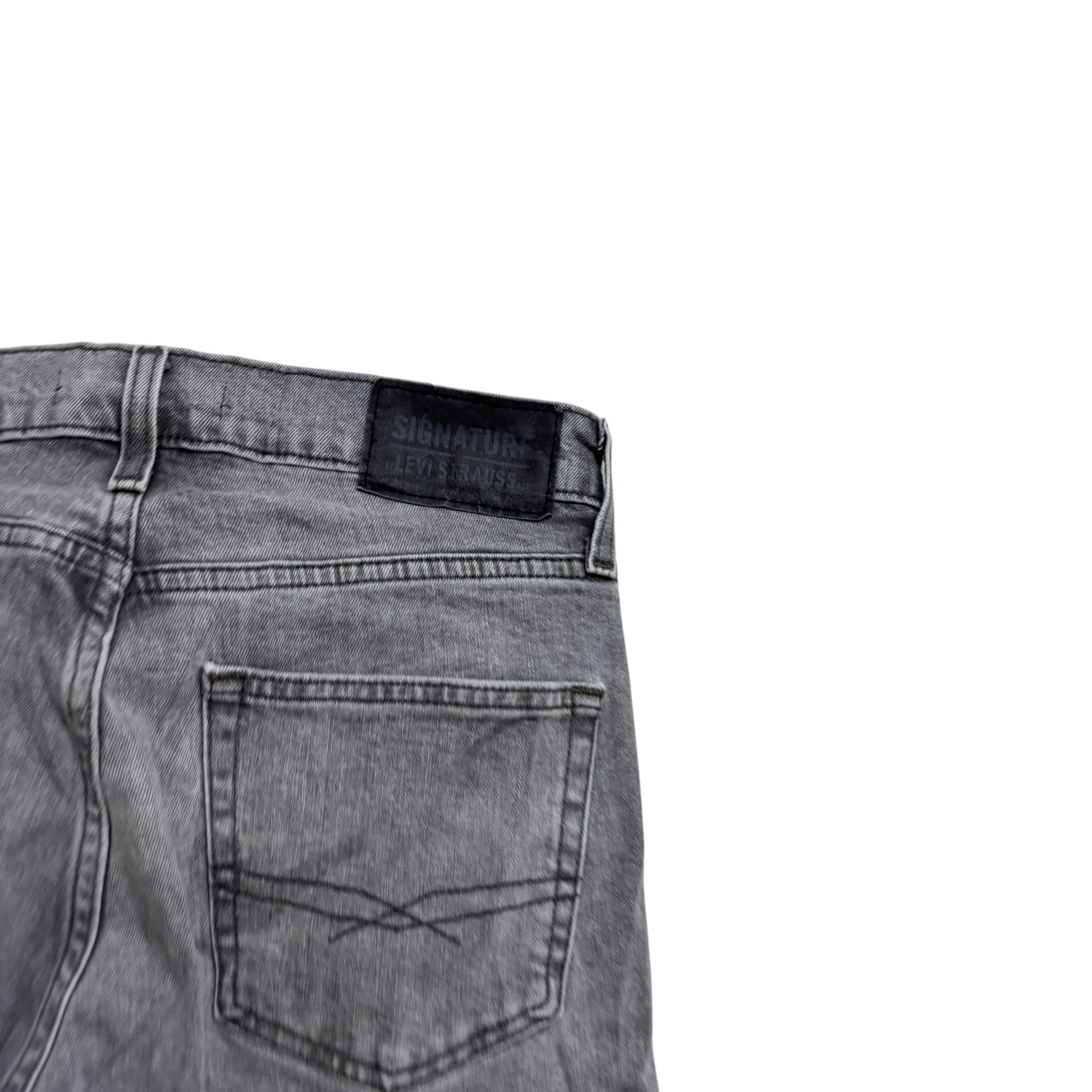 Levis Signature Jeans W30 L32 Mens Grey Slim Fit Stretch Denim (E)