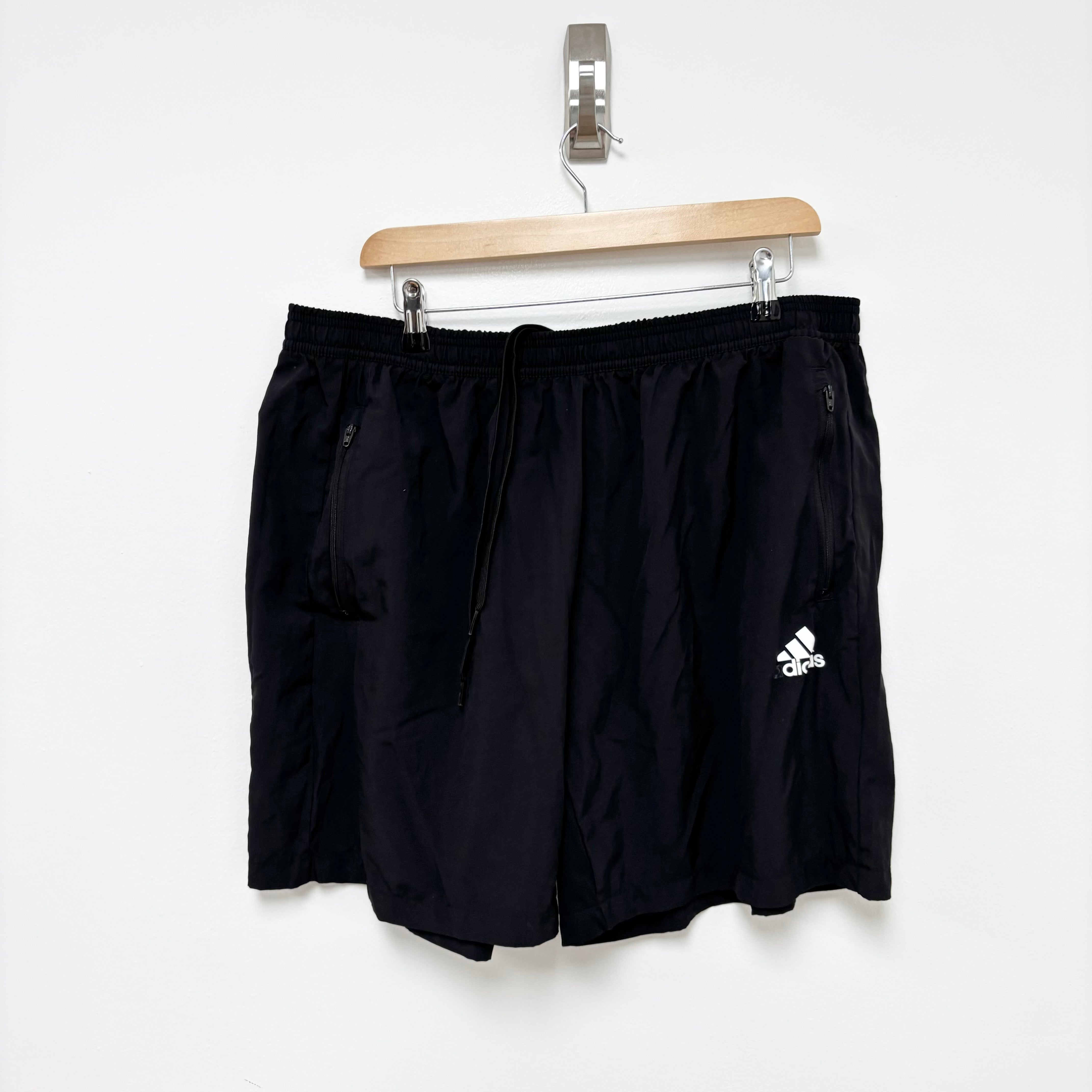 Adidas Shorts Mens XXL Black Sports Running Gym Athletic Pockets Aeroready