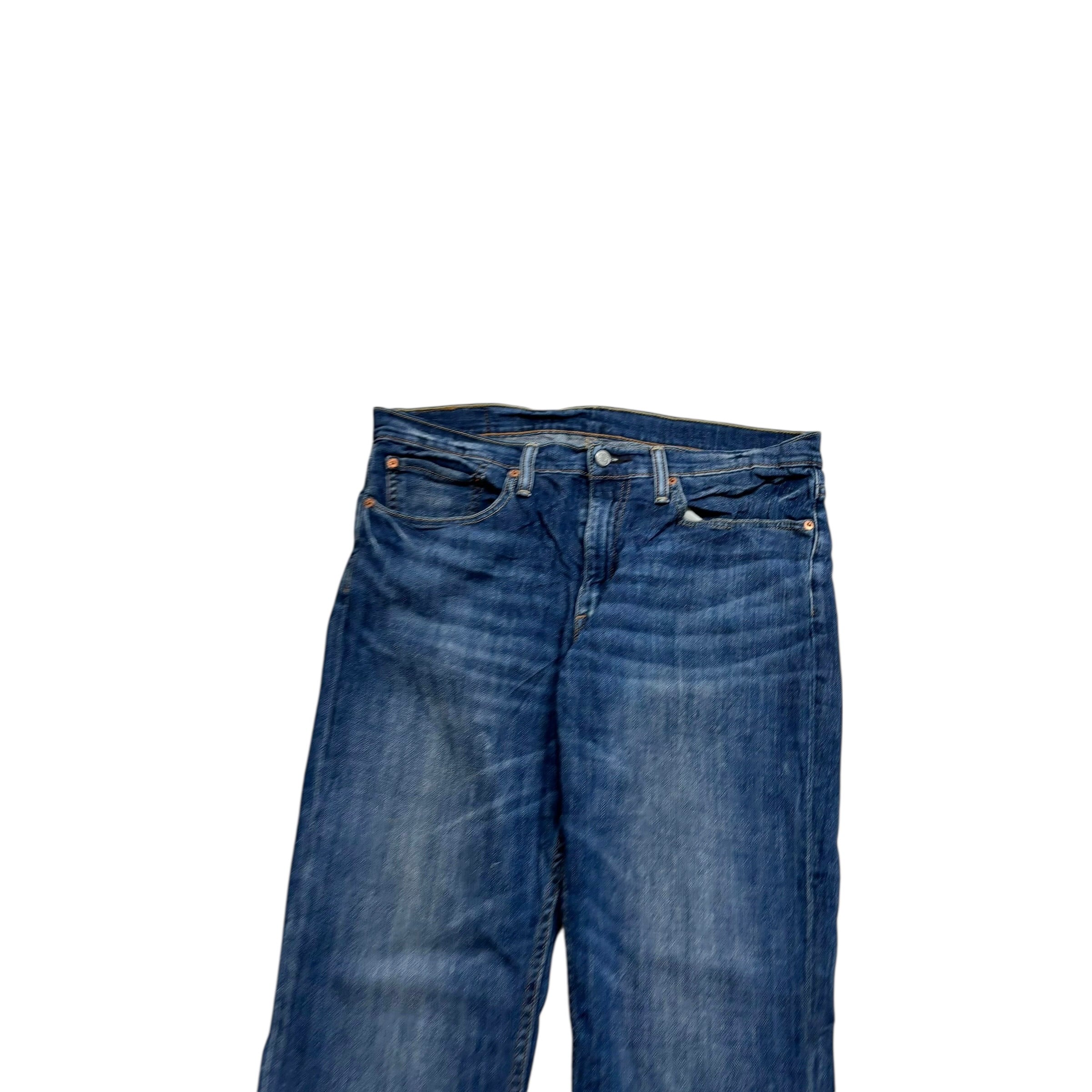 Levis 514 Jeans W36 L32 Mens Mid Blue Regular Straight Fit Stretch Denim