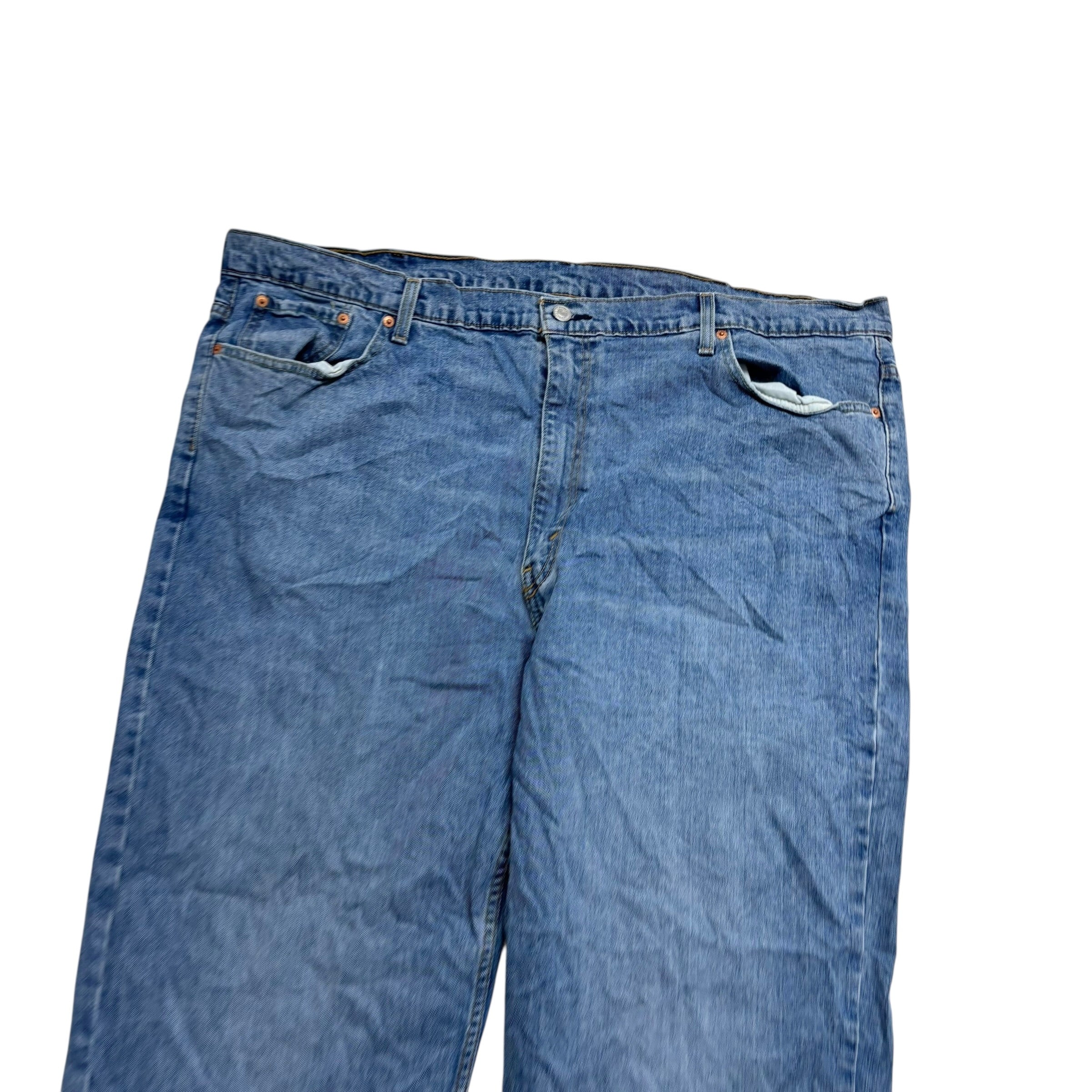 Levis 550 Jeans W48 L29 Mens Light Blue Baggy Relaxed Straight Stretch Denim (E)