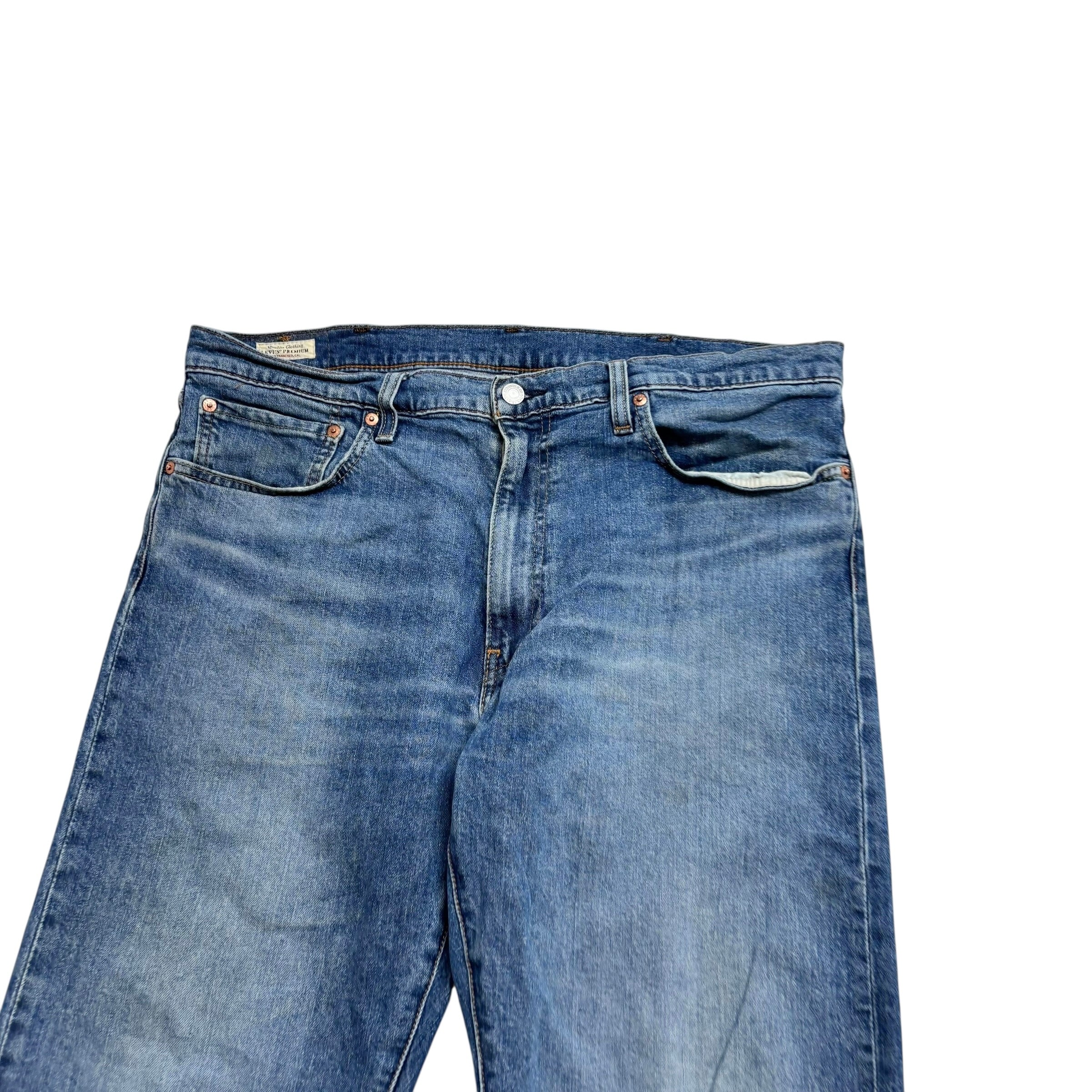 Levis 502 Jeans W38 L32 Mens Mid Blue Regular Tapered Fit Stretch Denim