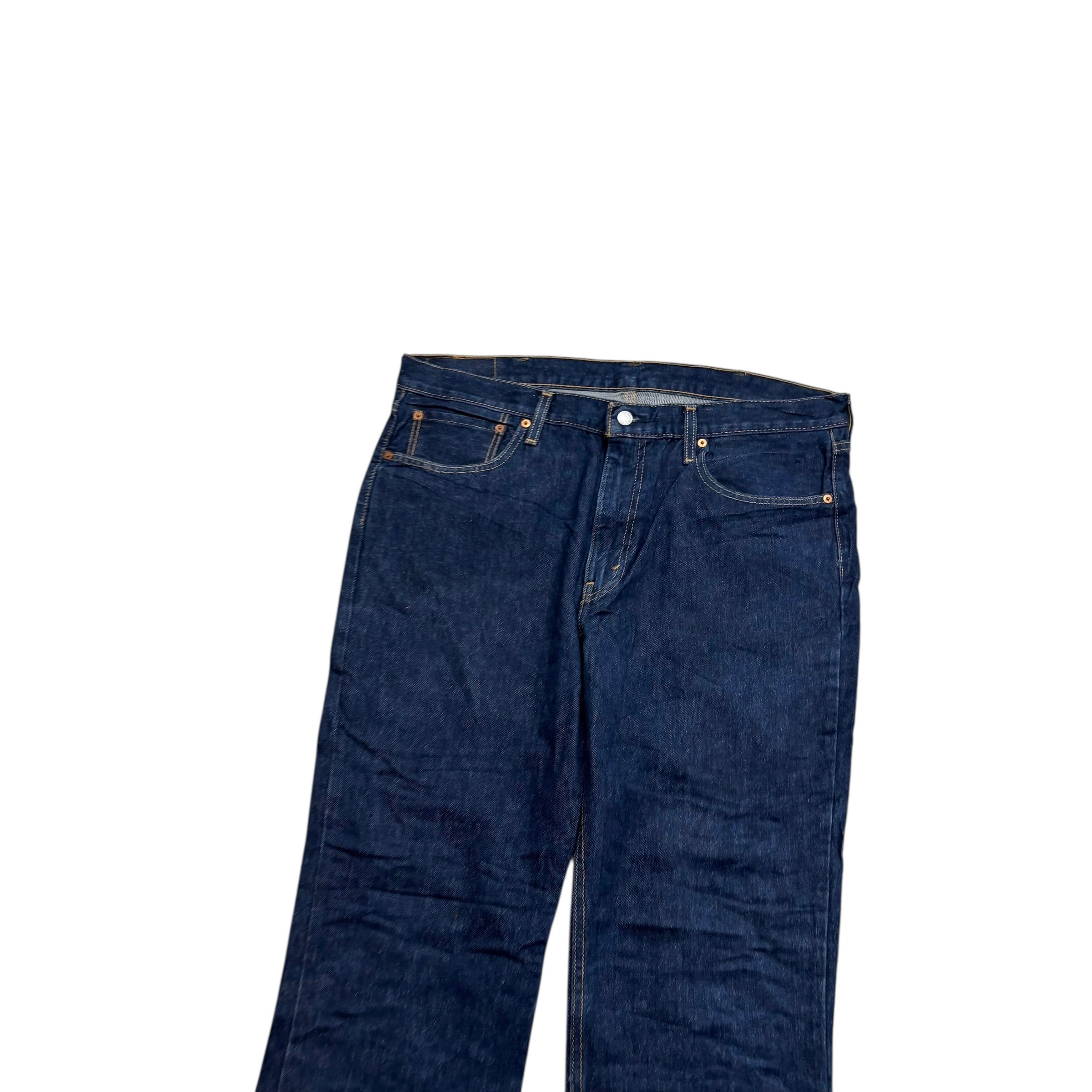 Levis 516 Jeans W38 L32 Mens Dark Blue Regular Straight Fit Denim (E)