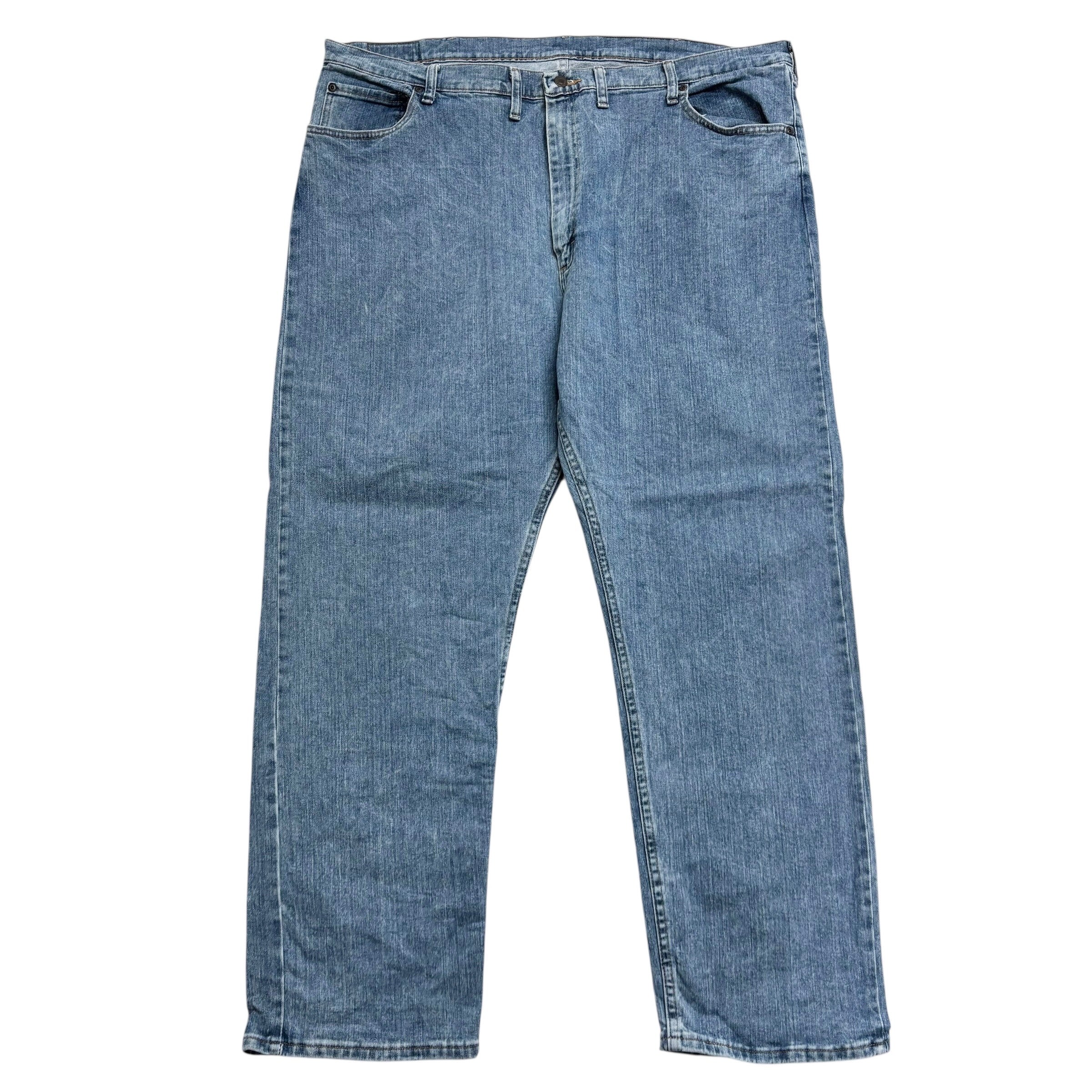 Wrangler Jeans W44 L32 Mens Light Blue Relaxed Straight Fit Stretch Denim (E)