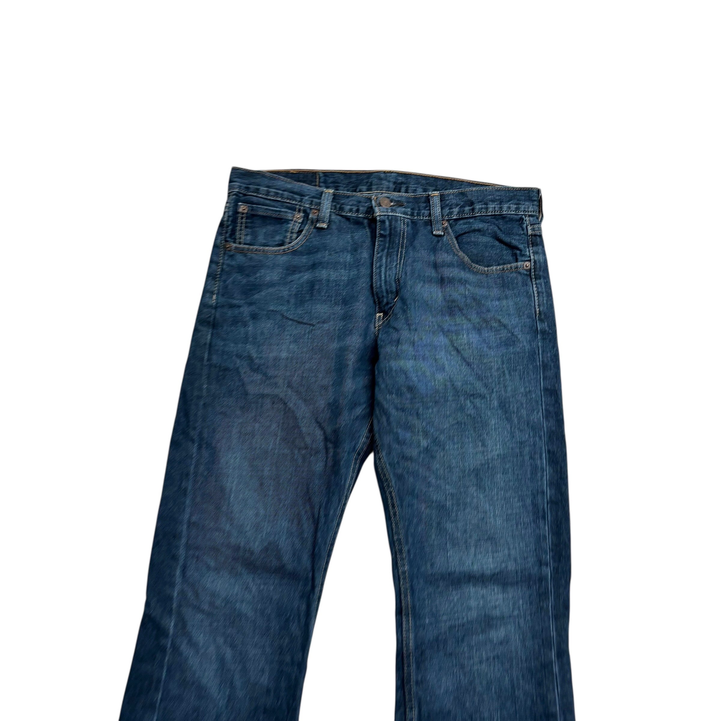 Levis 527 Jeans W33 L32 Mens Dark Blue Slim Bootcut Fit Denim (E)