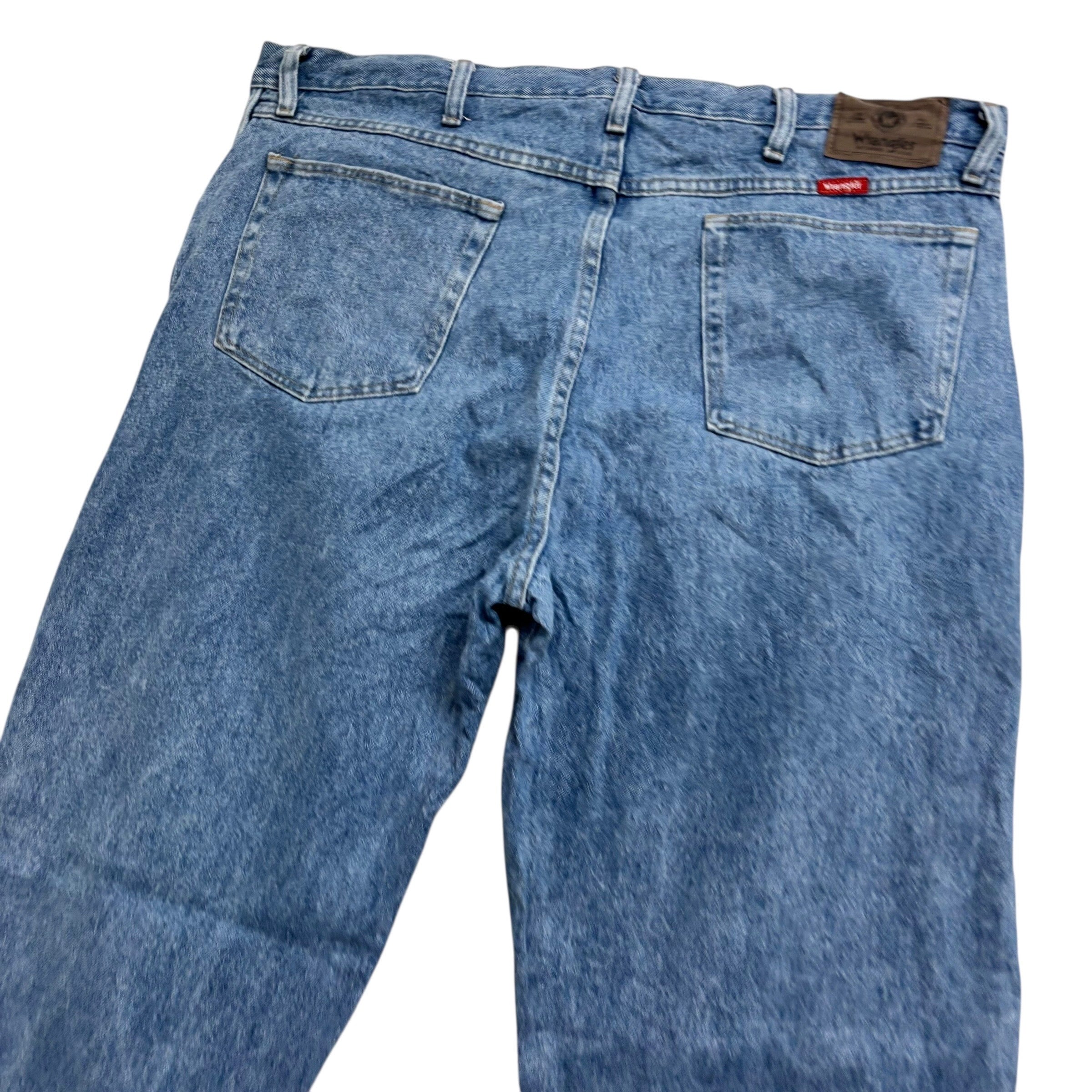 Wrangler Jeans W40 L32 Mens Light Blue Regular Straight Fit Vintage Denim (E)