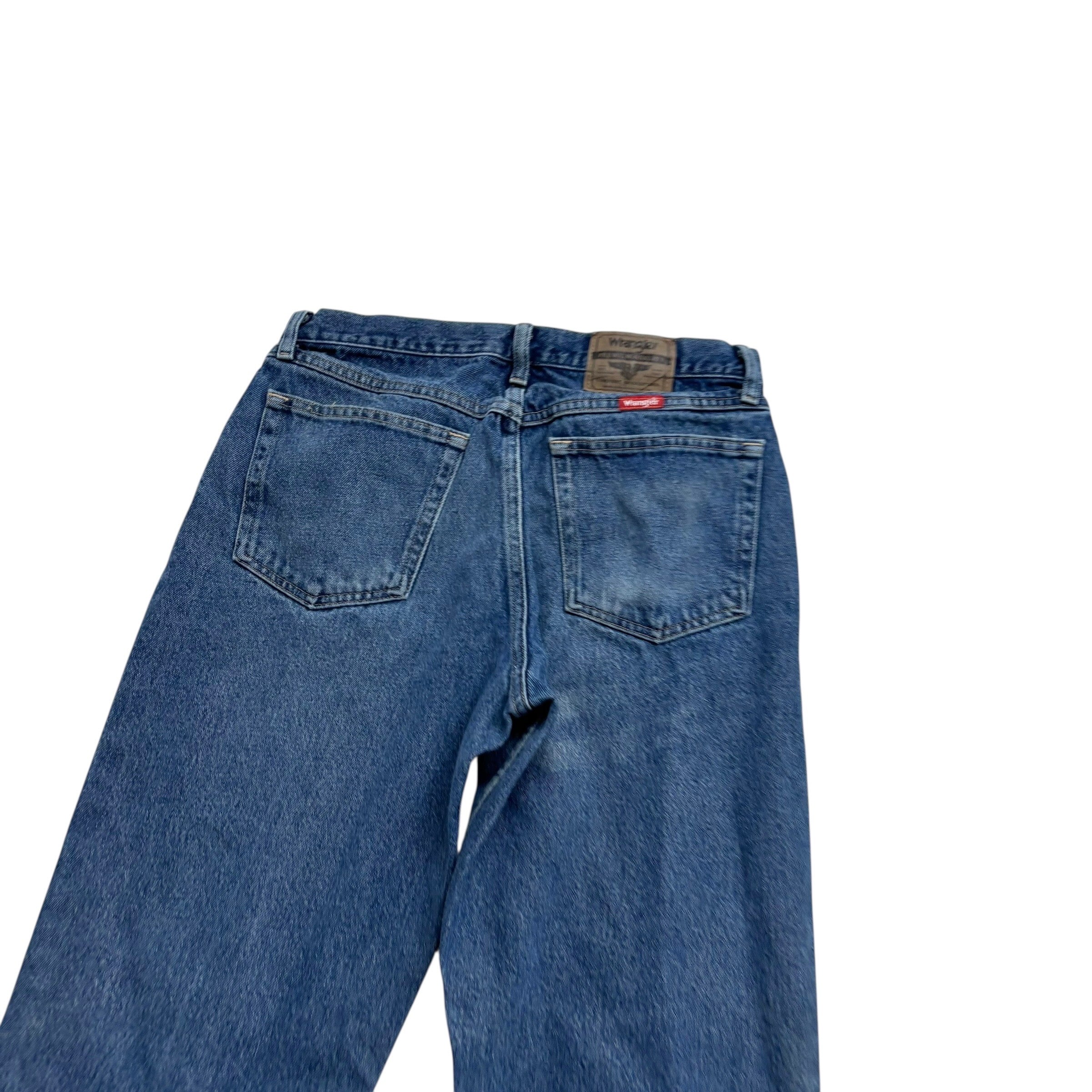 Wrangler Jeans W32 L32 Mens Mid Blue Regular Straight Fit Denim