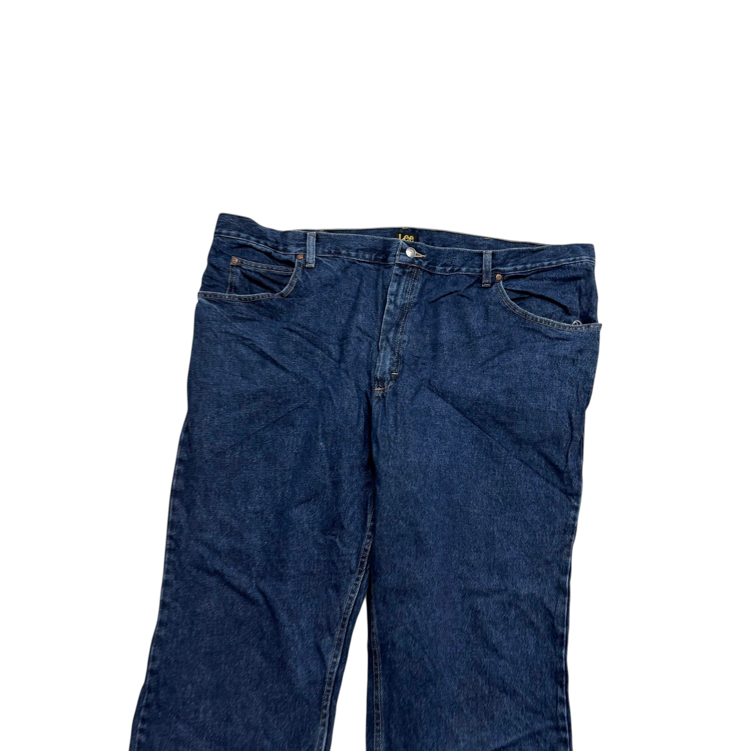 Lee Jeans W48 L30 Mens Dark Blue Regular Straight Fit Denim (E)