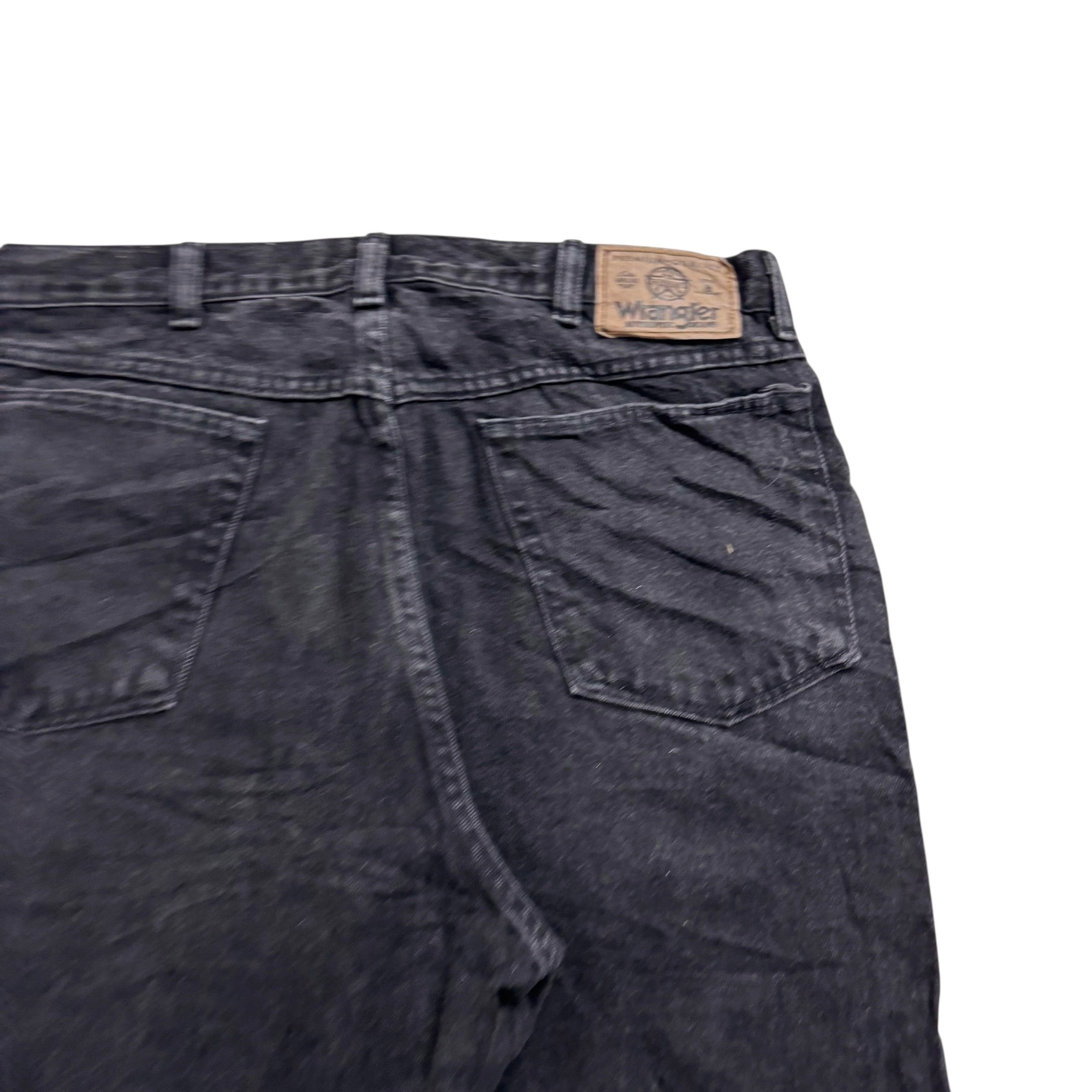 Vintage Wrangler Baggy Jorts W32 Mens Denim Shorts Black Relaxed Fit (E)