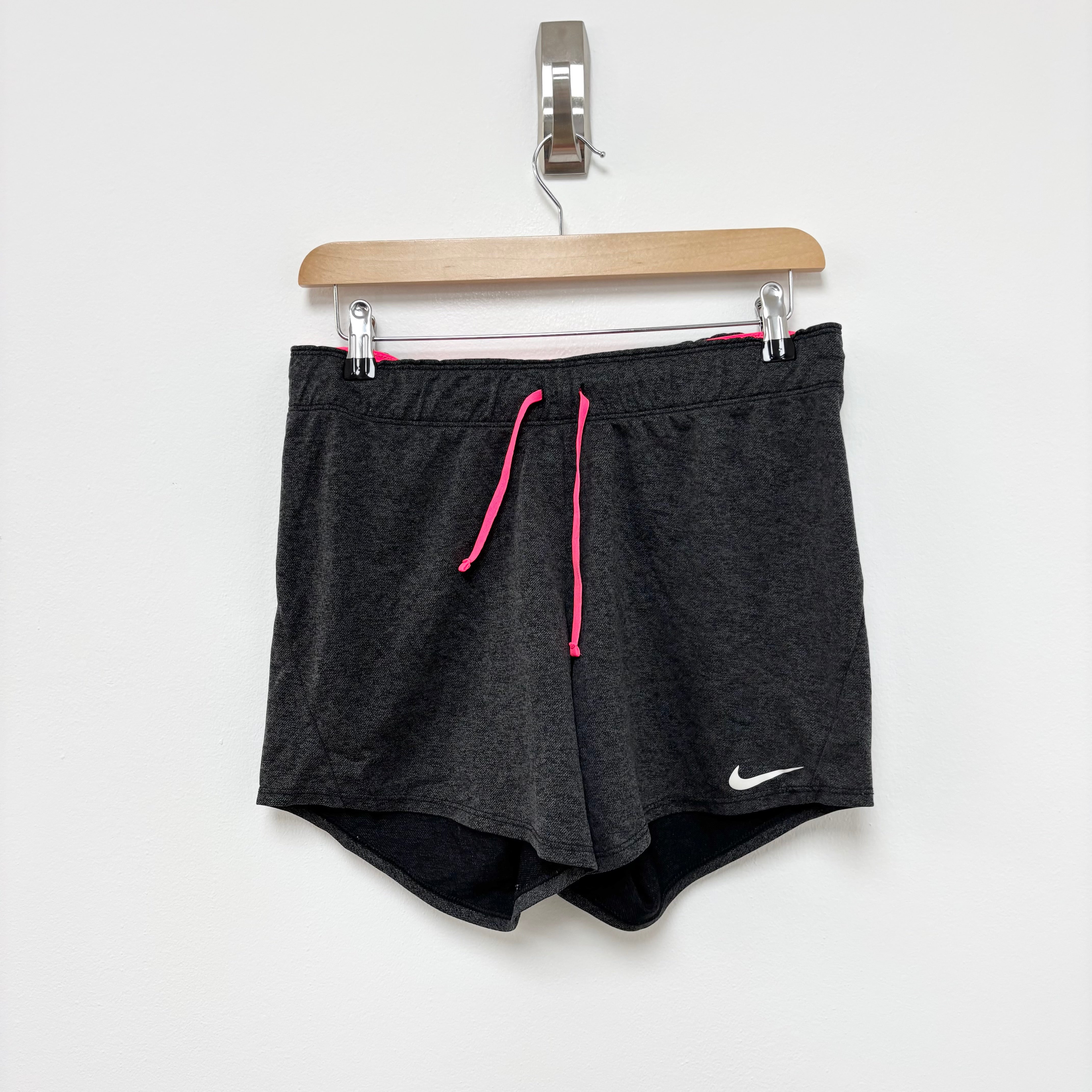 Nike Shorts Womens Small Grey Dri Fit Running Sports Gym Athletic (E)