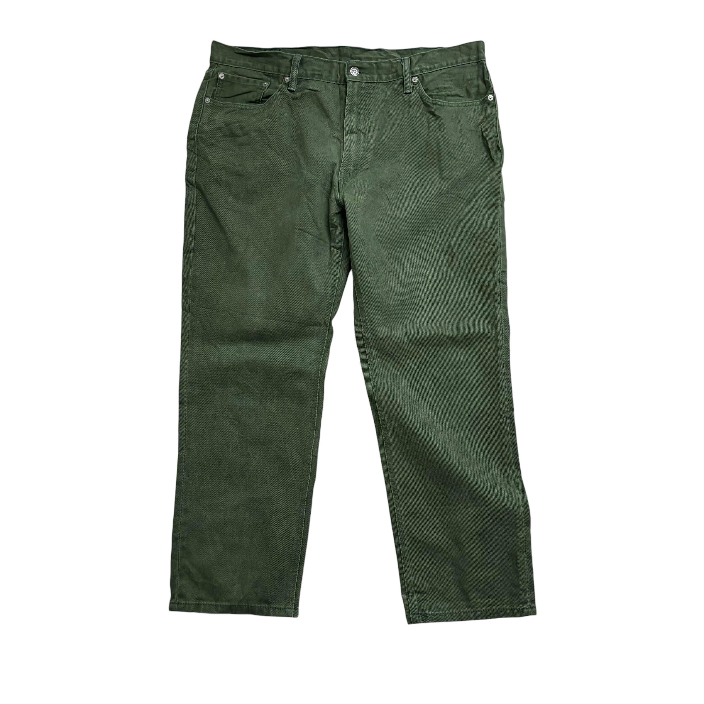 Levis 541 Trousers W39 L29 Mens Green Athletic Tapered Fit Cotton Pants