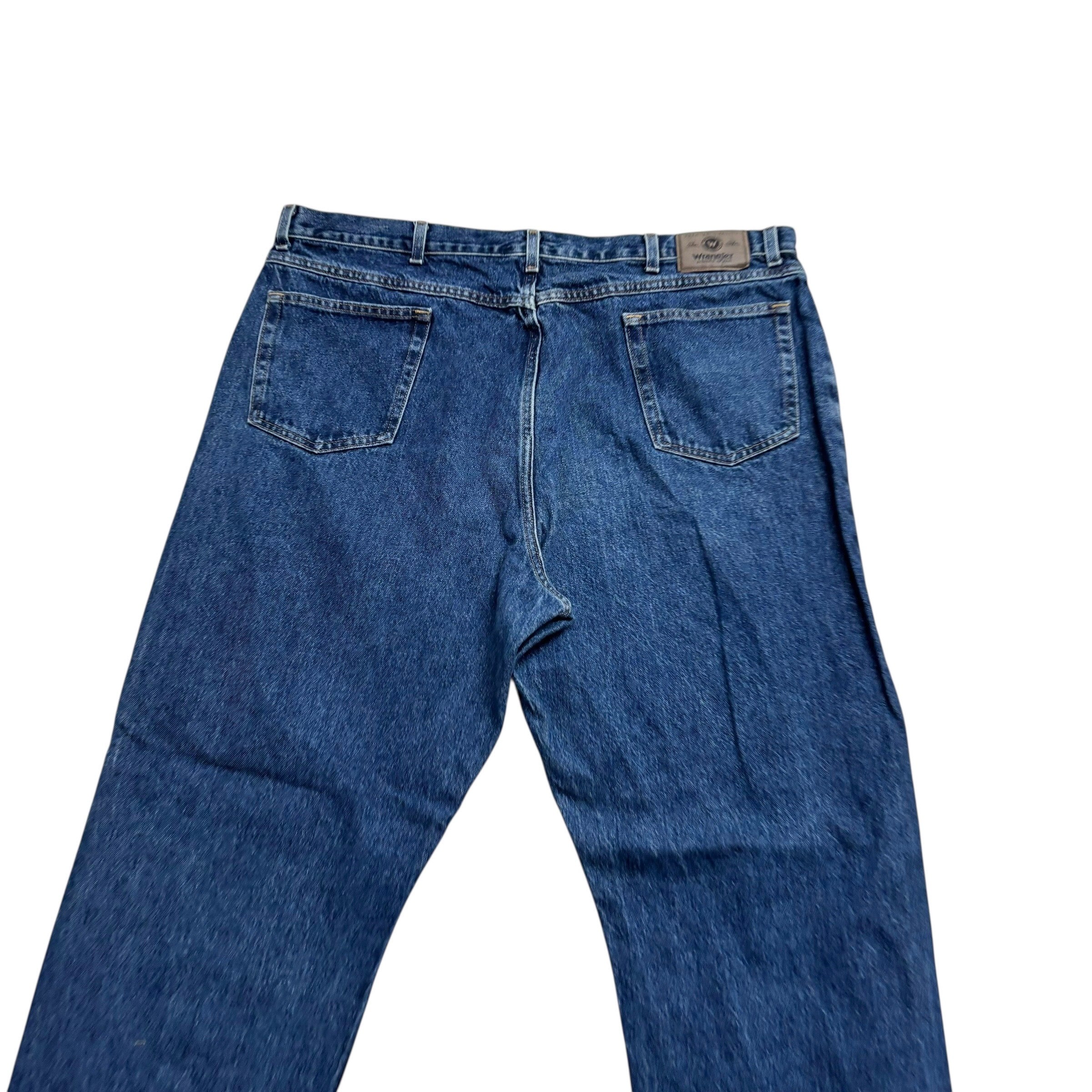 Wrangler Jeans W42 L32 Mens Mid Blue Relaxed Straight Fit Vintage Denim
