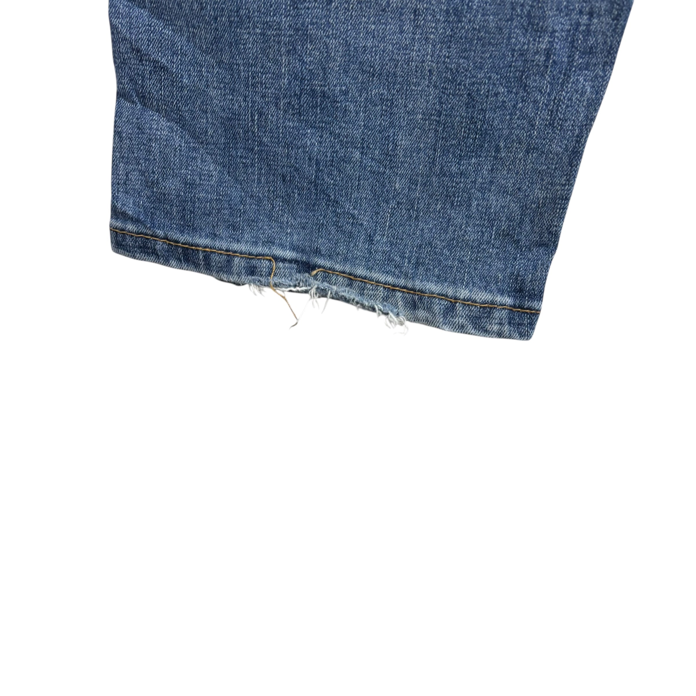 Levis 505 Jeans W31 L30 Mens Mid Blue Regular Straight Fit Stretch Denim (F)