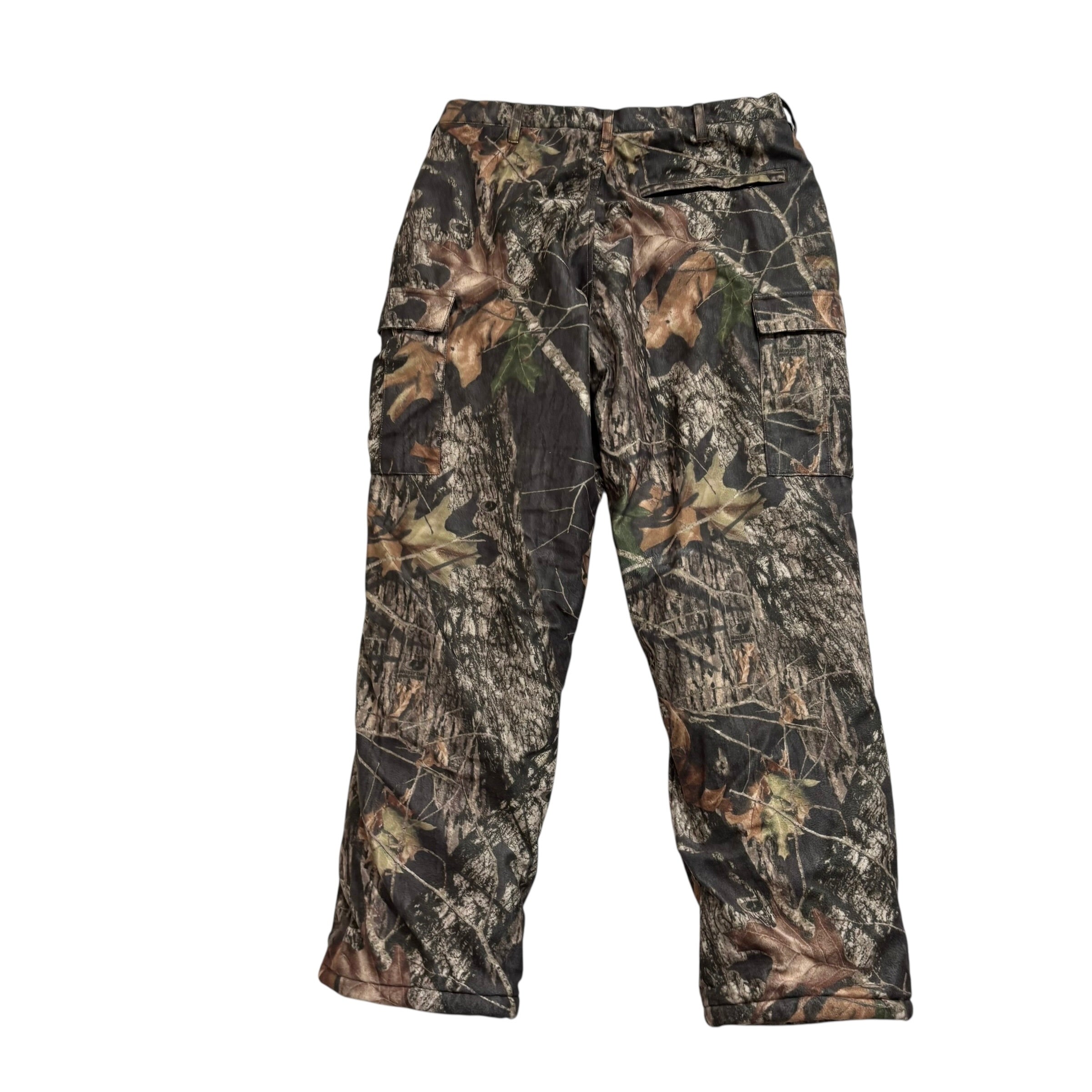 Realtree Trousers W36 L32 Mens Cargo Camo Relaxed Fit Fleece Lined Pants (E)