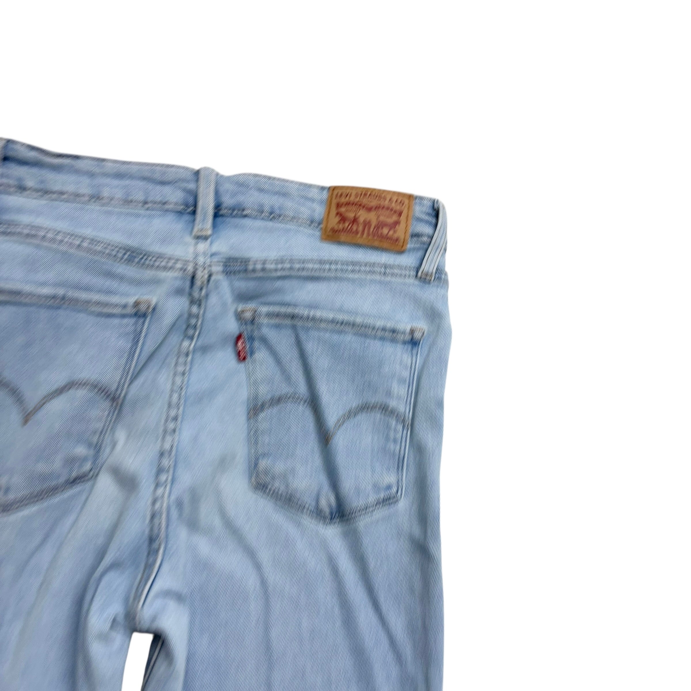 Levis 721 Jeans W28 L30 Womens Light Blue High Rise Skinny Stretch Denim
