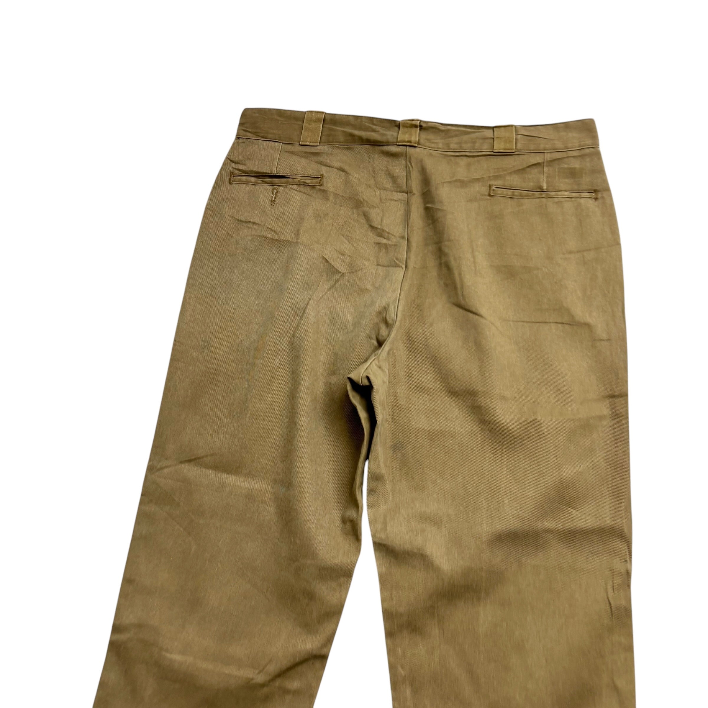 Dickies 874 Trousers W40 L32 Mens Gold Tan Pants Original Fit Workwear