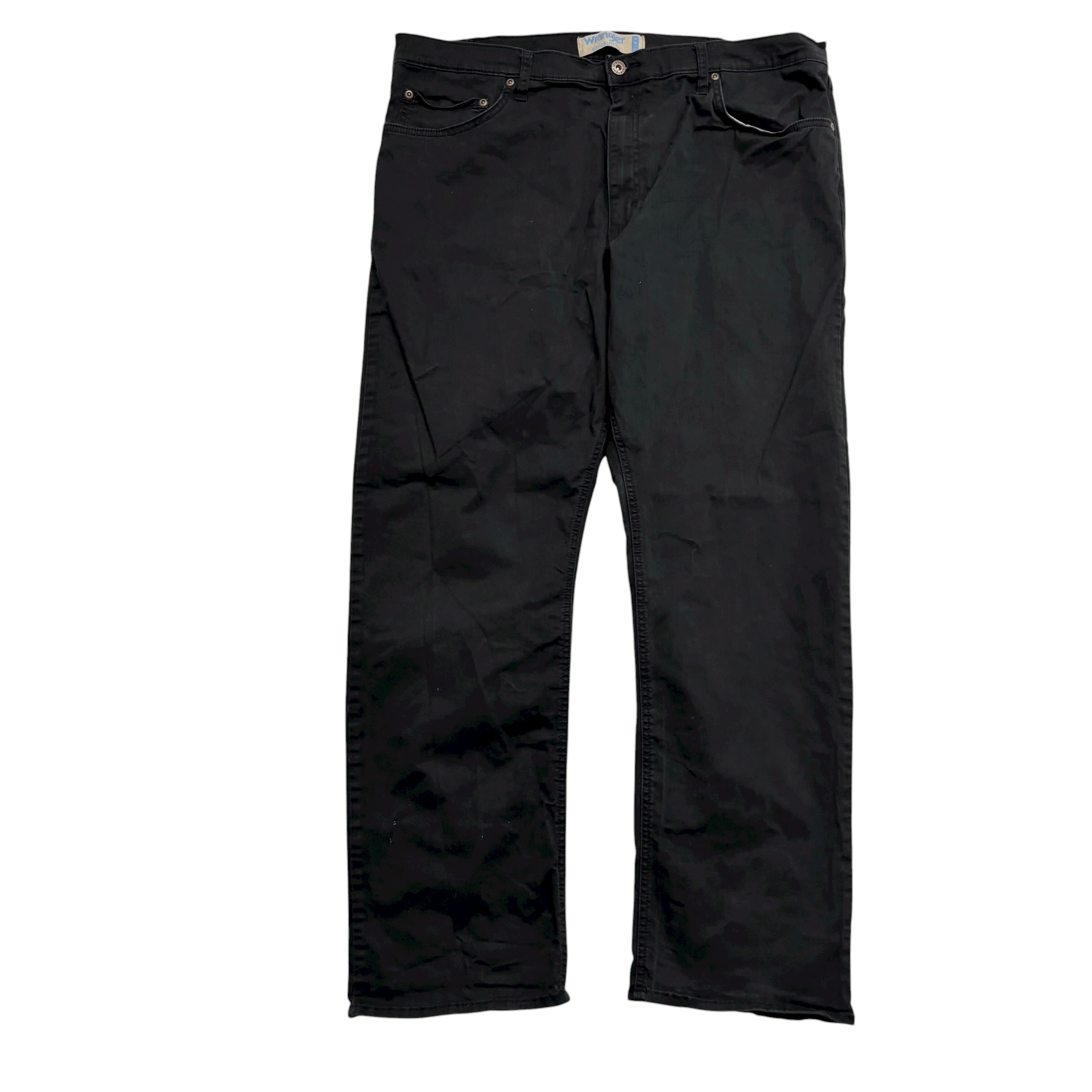 Wrangler Trousers W40 L30 Mens Black Regular Straight Fit Stretch (E)
