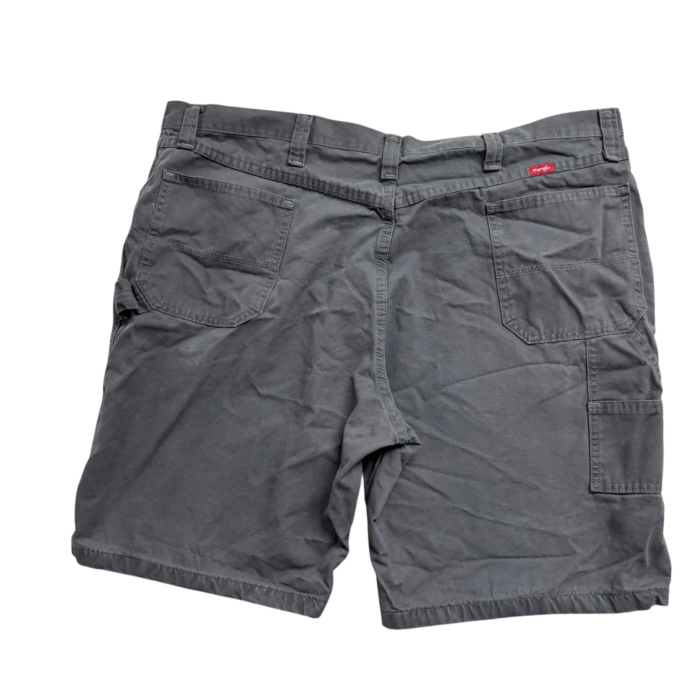 Wrangler Baggy Jorts W44 Mens Canvas Shorts Grey Relaxed Fit (E)