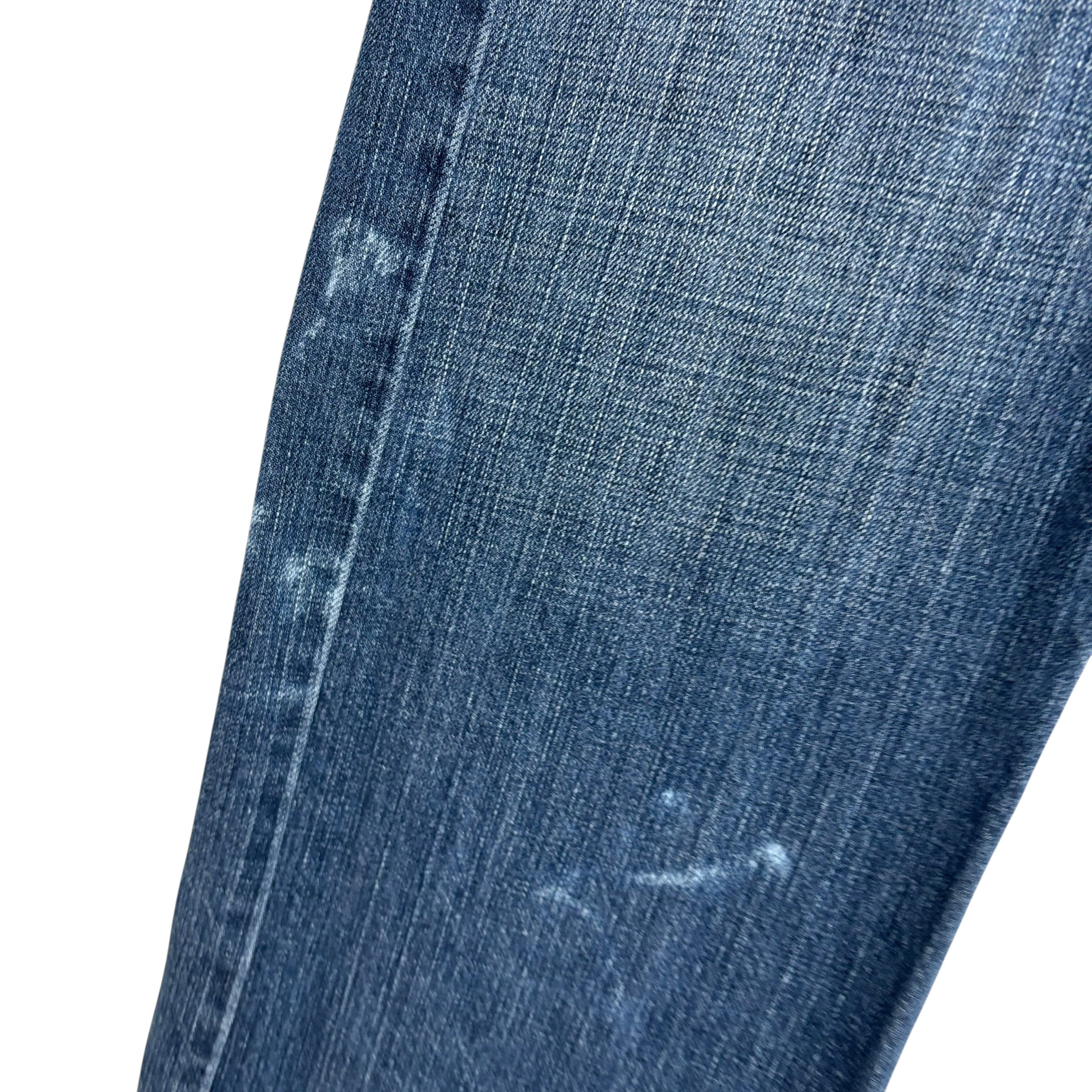 Levis 569 Jeans W34 L31 Mens Mid Blue Baggy Relaxed Straight Fit Denim (F)