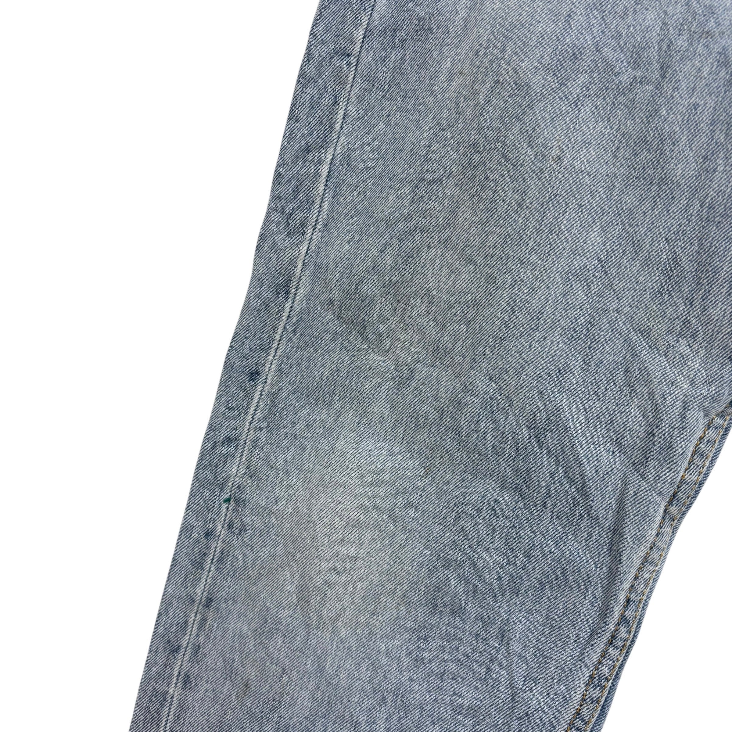 Levis 505 Jeans W34 L30 Mens Light Blue Regular Straight Fit Denim (F)