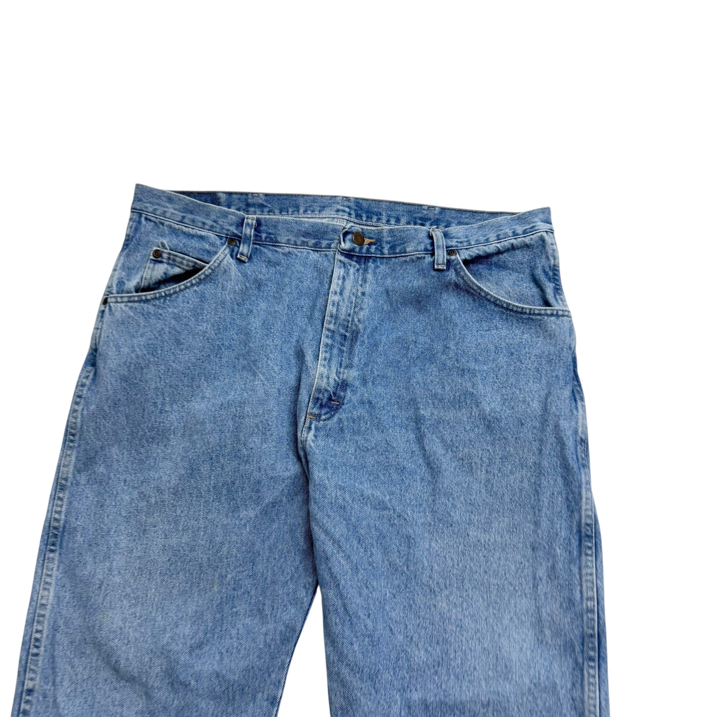 Wrangler Jeans W40 L30 Mens Light Blue Regular Straight Fit Denim
