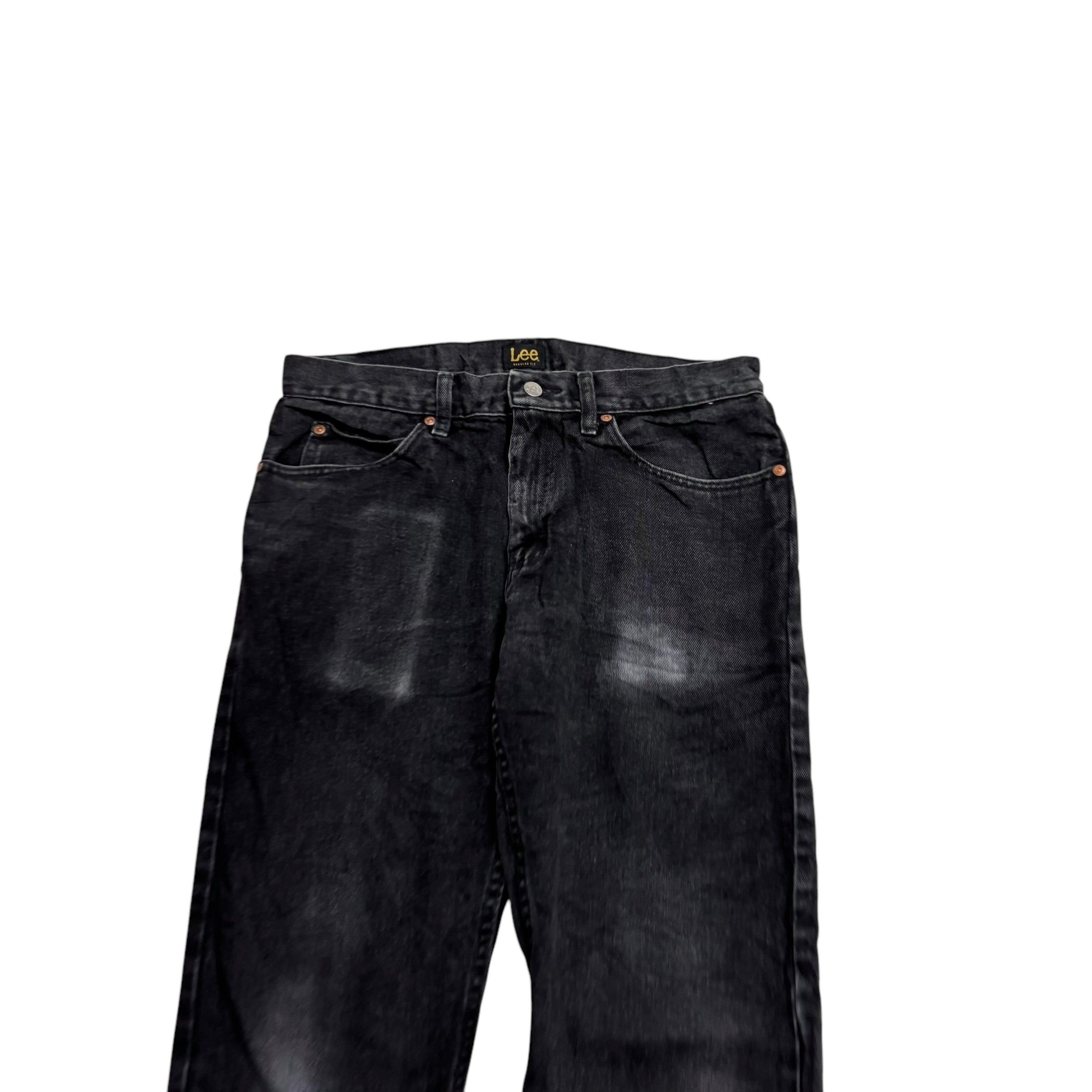 Lee Jeans W32 L31 Mens Black Regular Straight Fit Denim