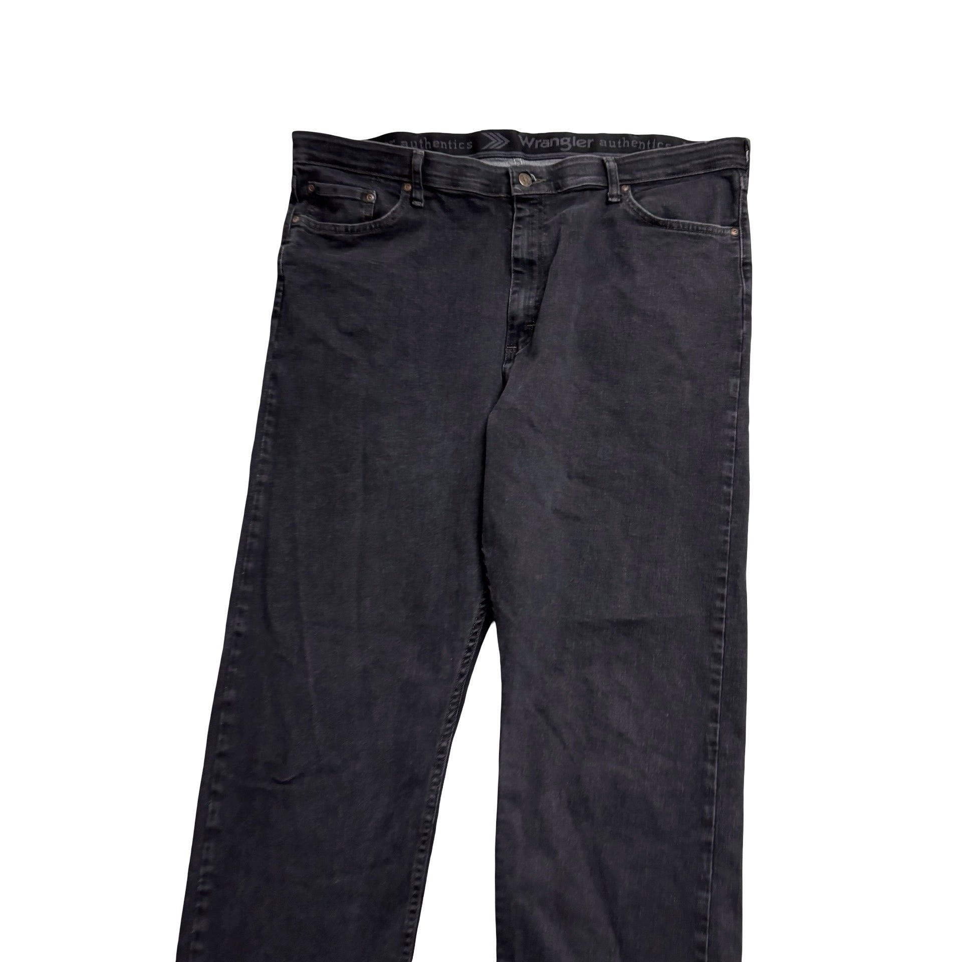 Wrangler Jeans W40 L33 Mens Black Regular Straight Fit Stretch Denim (E)