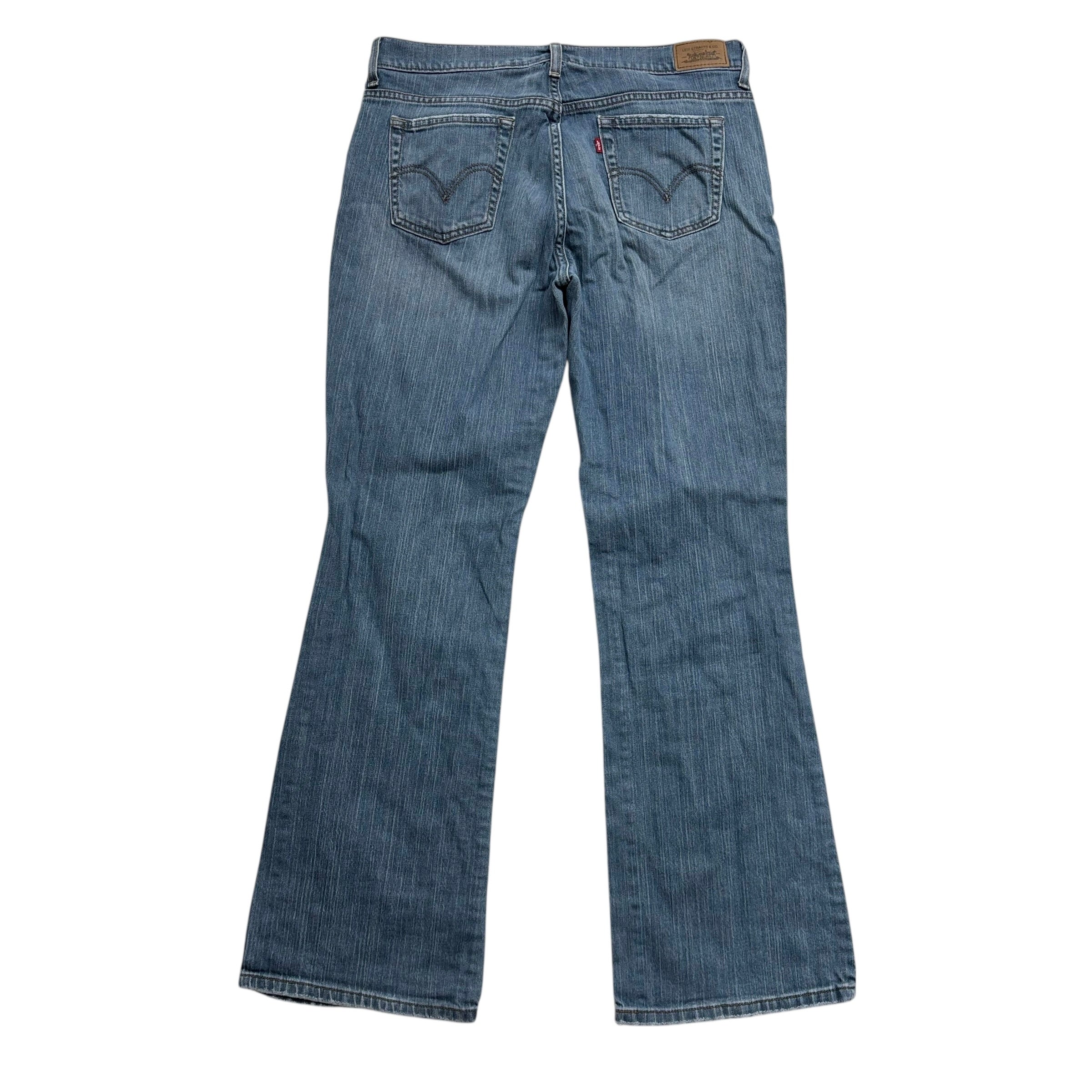 Levis 515 Jeans W32 L32 Womens Mid Blue Bootcut Fit Stretch Vintage Denim (E)