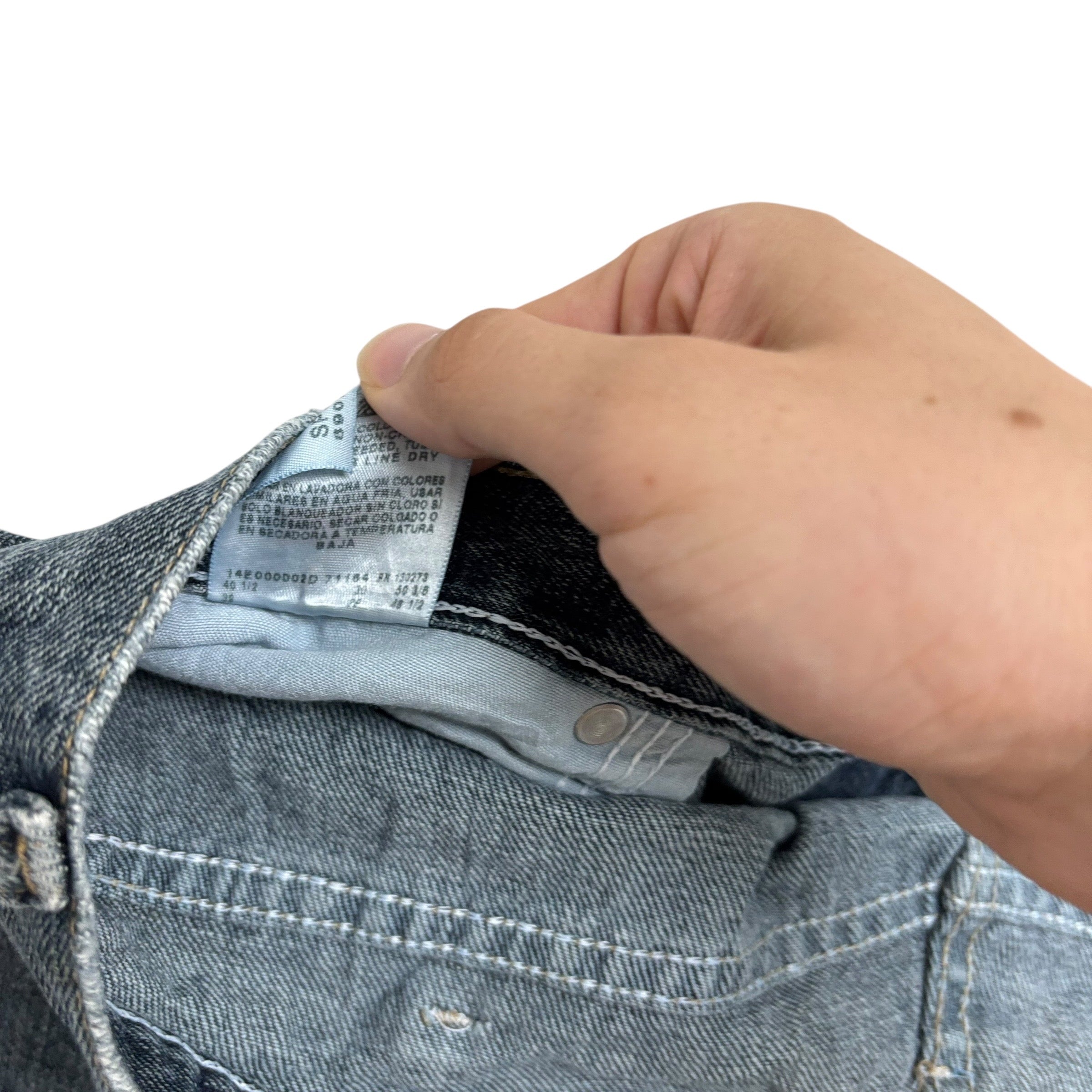 Wrangler Jeans W38 L29 Mens Dark Blue Regular Straight Fit Denim (E)