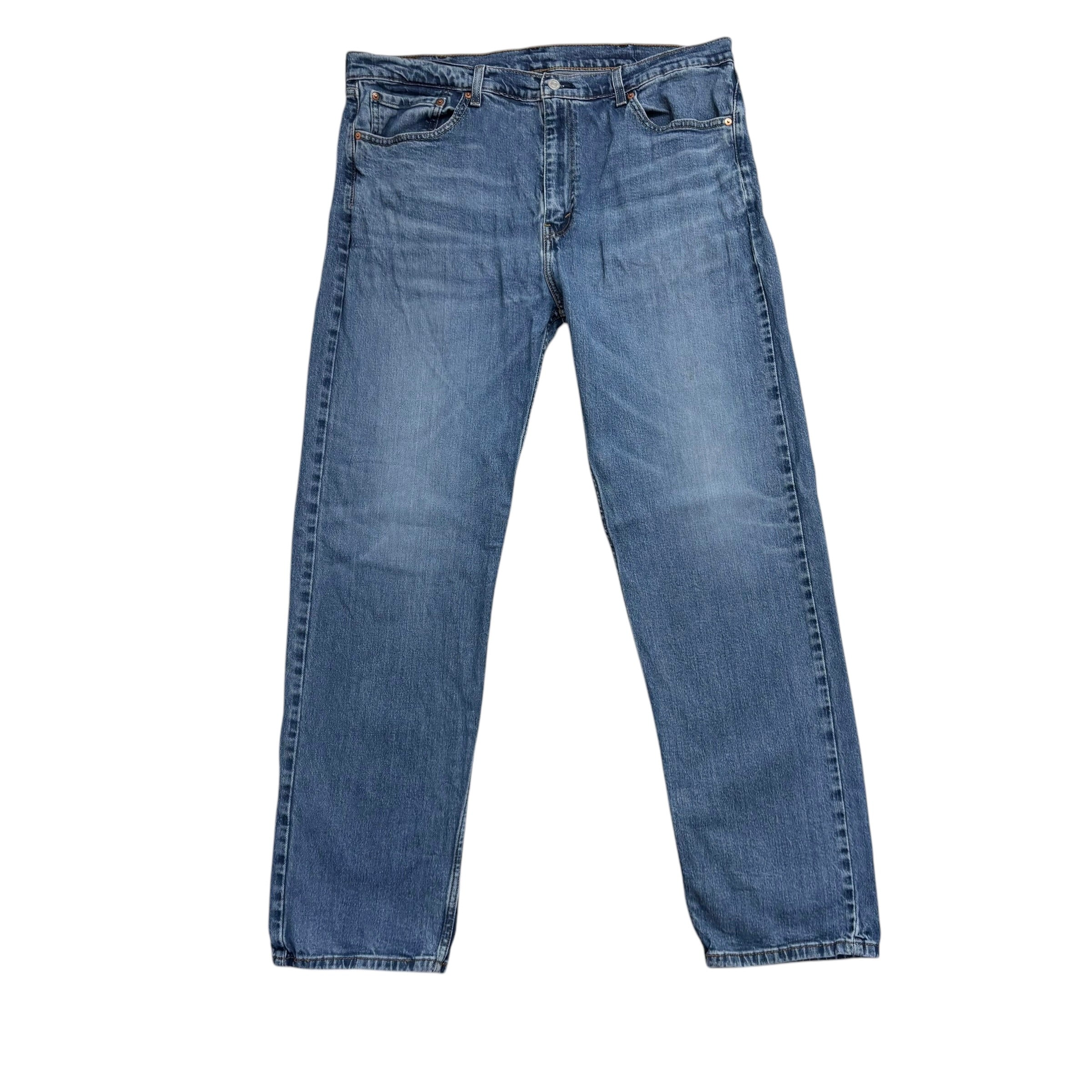 Levis 505 Jeans W40 L34 Mens Mid Blue Regular Straight Fit Stretch Denim