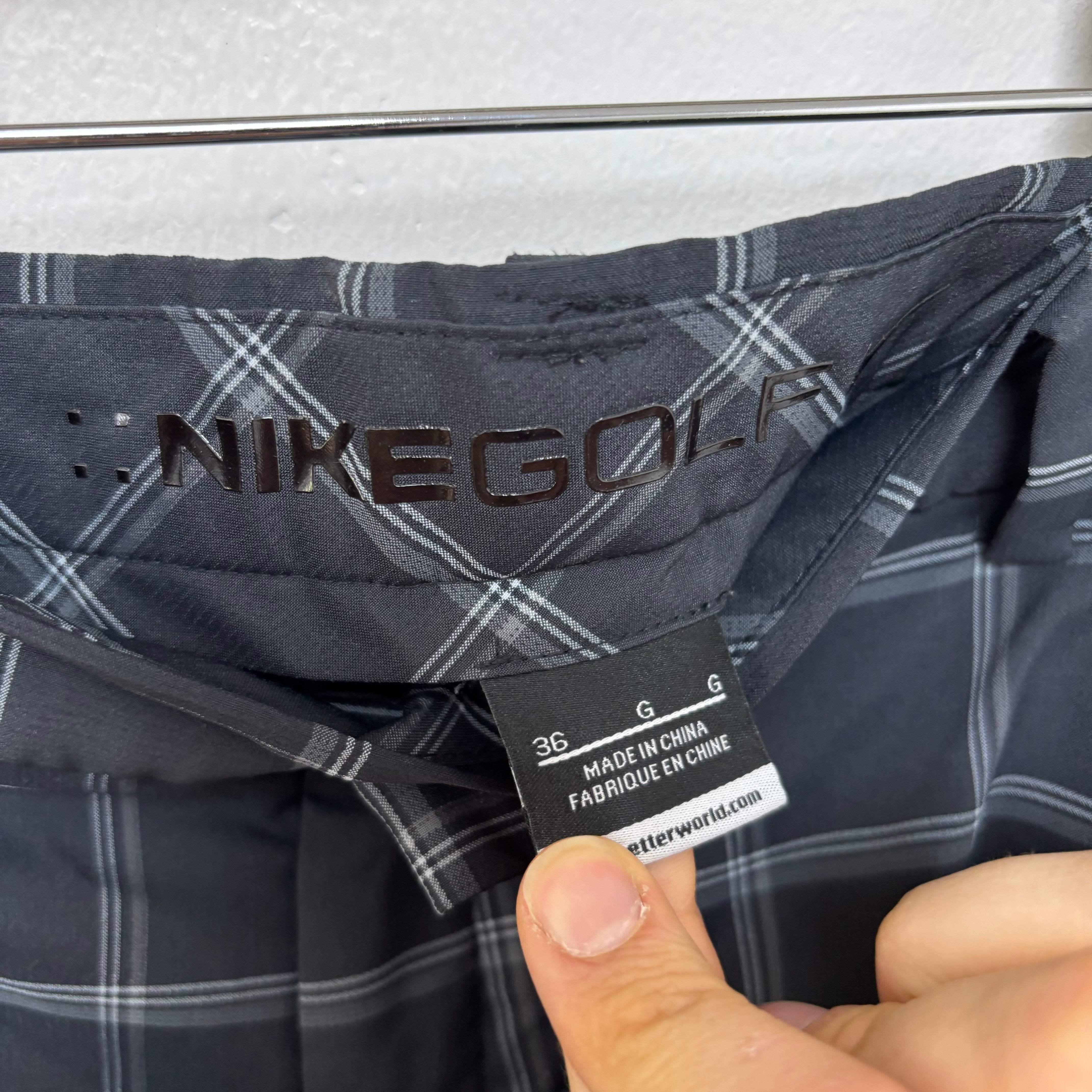 Nike Golf Shorts Mens W36 Large Navy Sports Pockets (E)